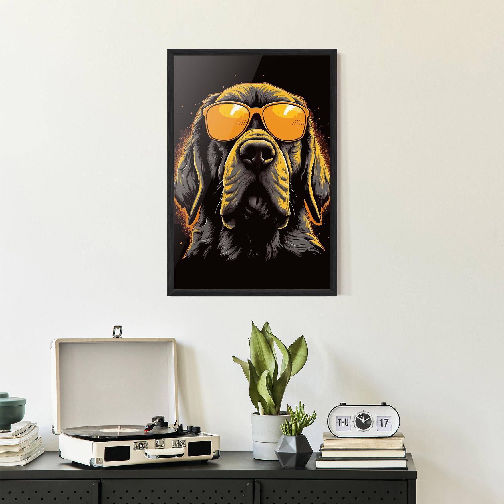 Keretezett Poszter Coolest Dog mockup 2