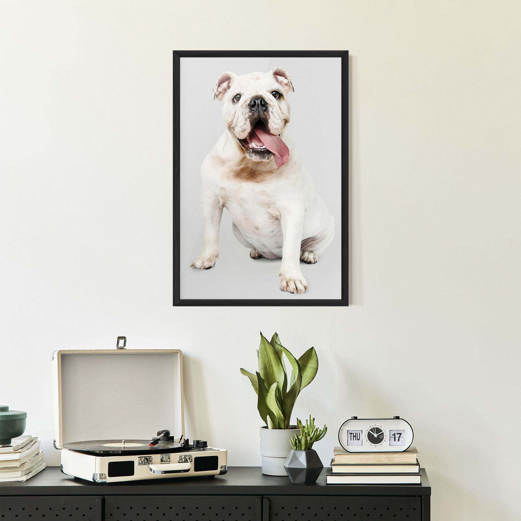 Happy White Dog mockup 2