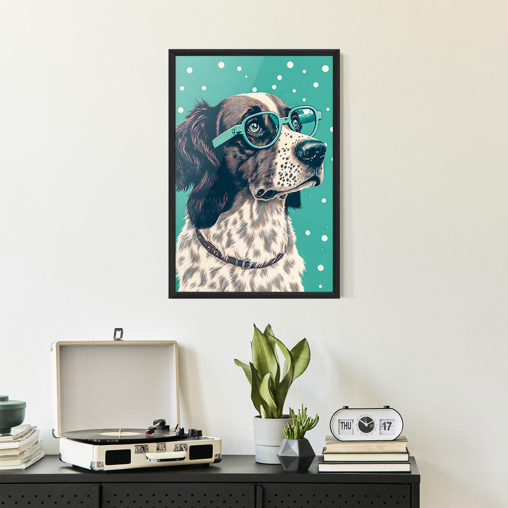 Keretezett Poszter Vintage Dog mockup 2