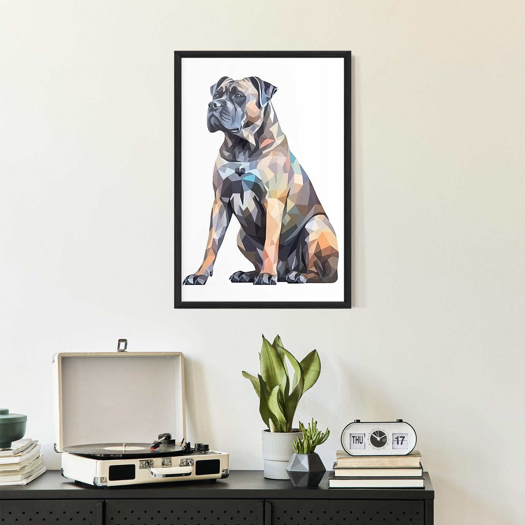 Keretezett Poszter Watercolor Cane Corso mockup 2