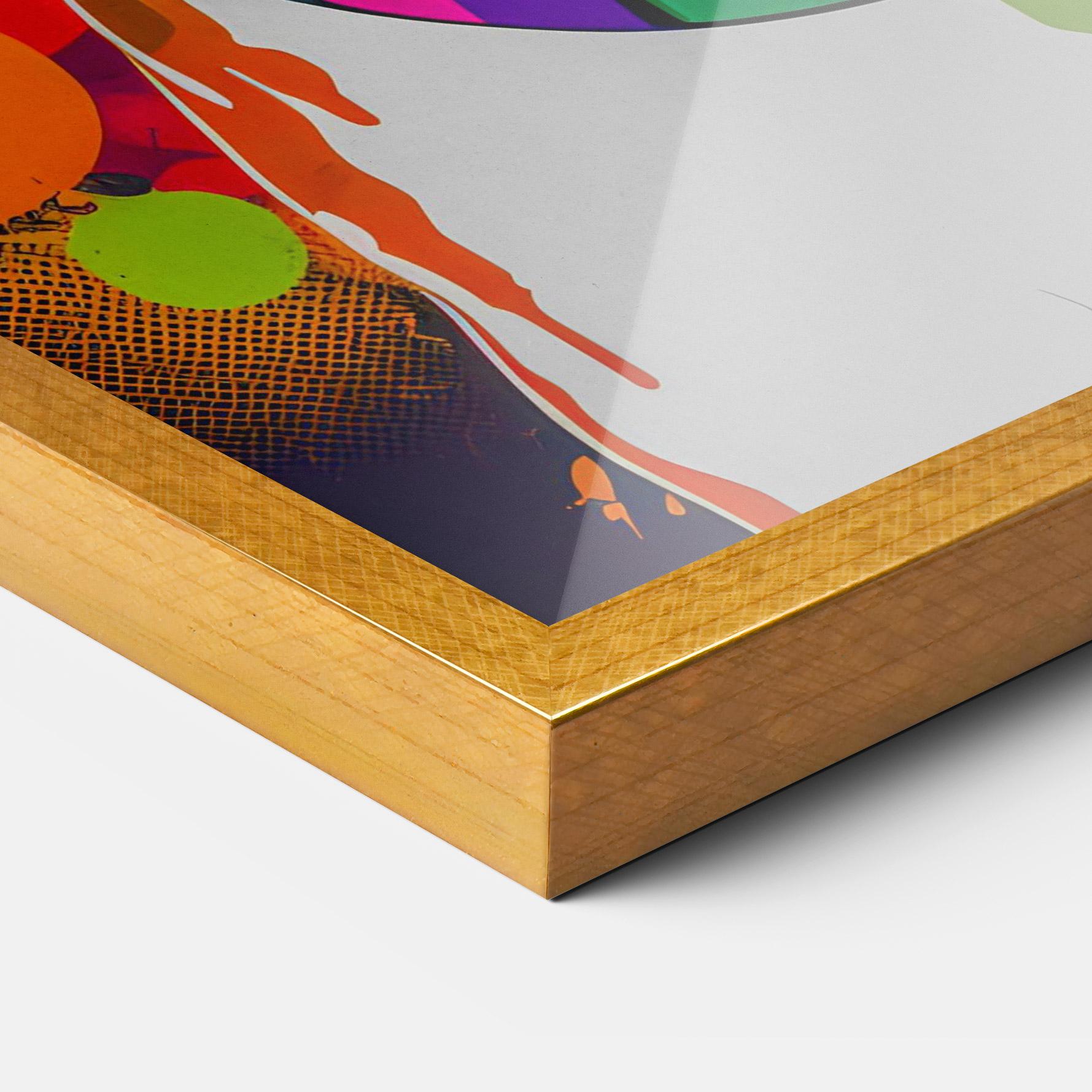 Keretezett Poszter Colorful Dog mockup 3