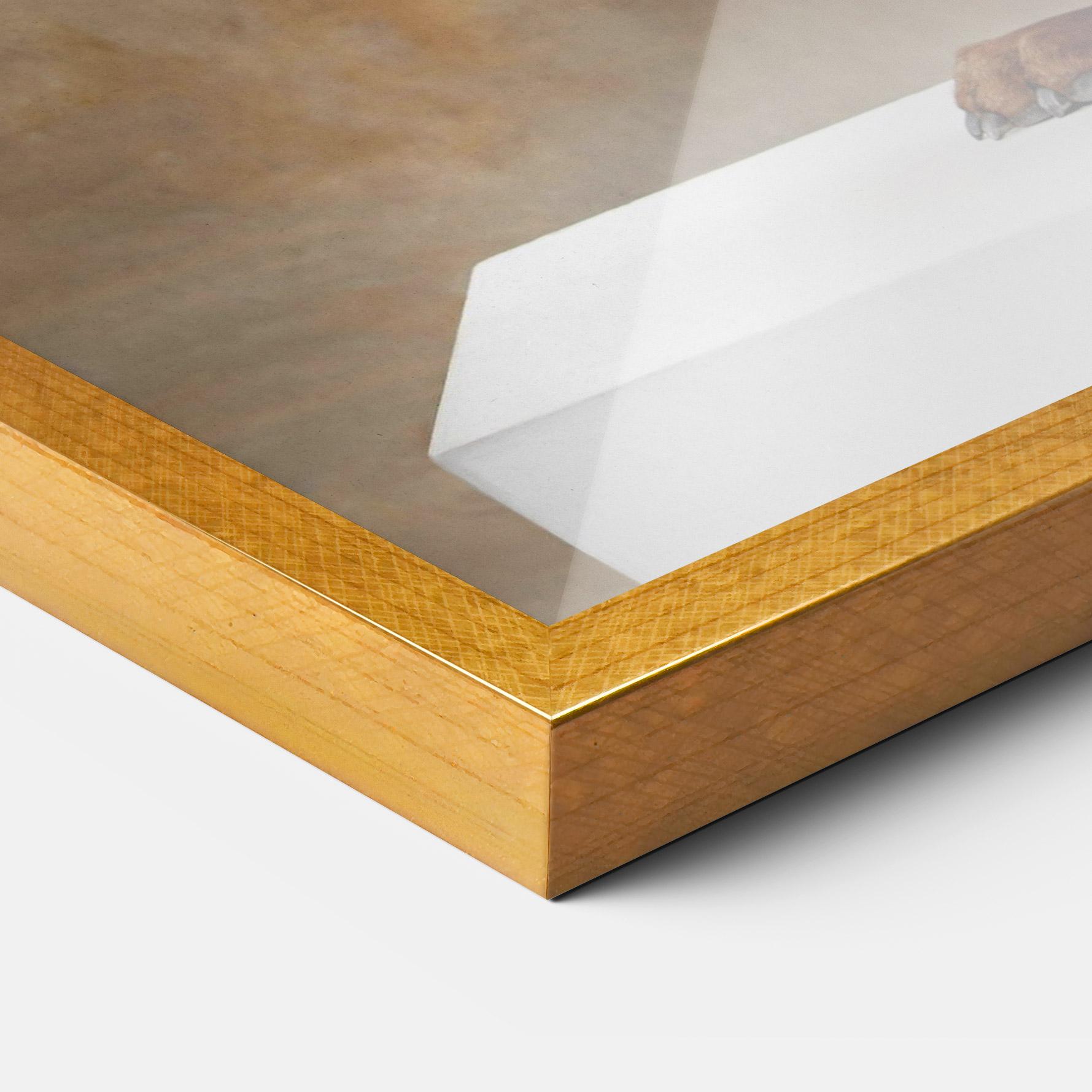 Keretezett Poszter Doberman Standing mockup 3