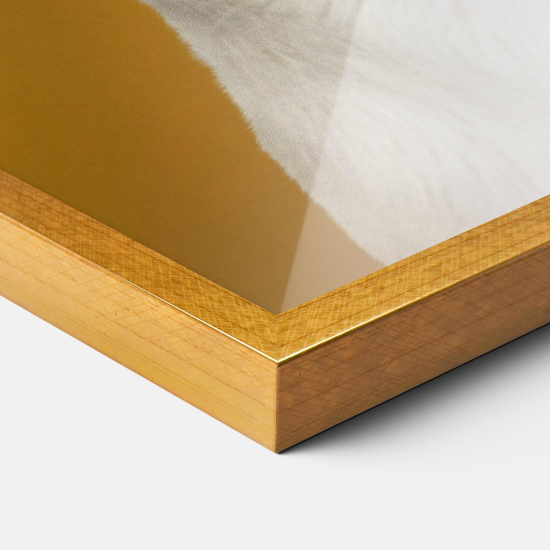 Keretezett Poszter Puppy On Yellow mockup 3