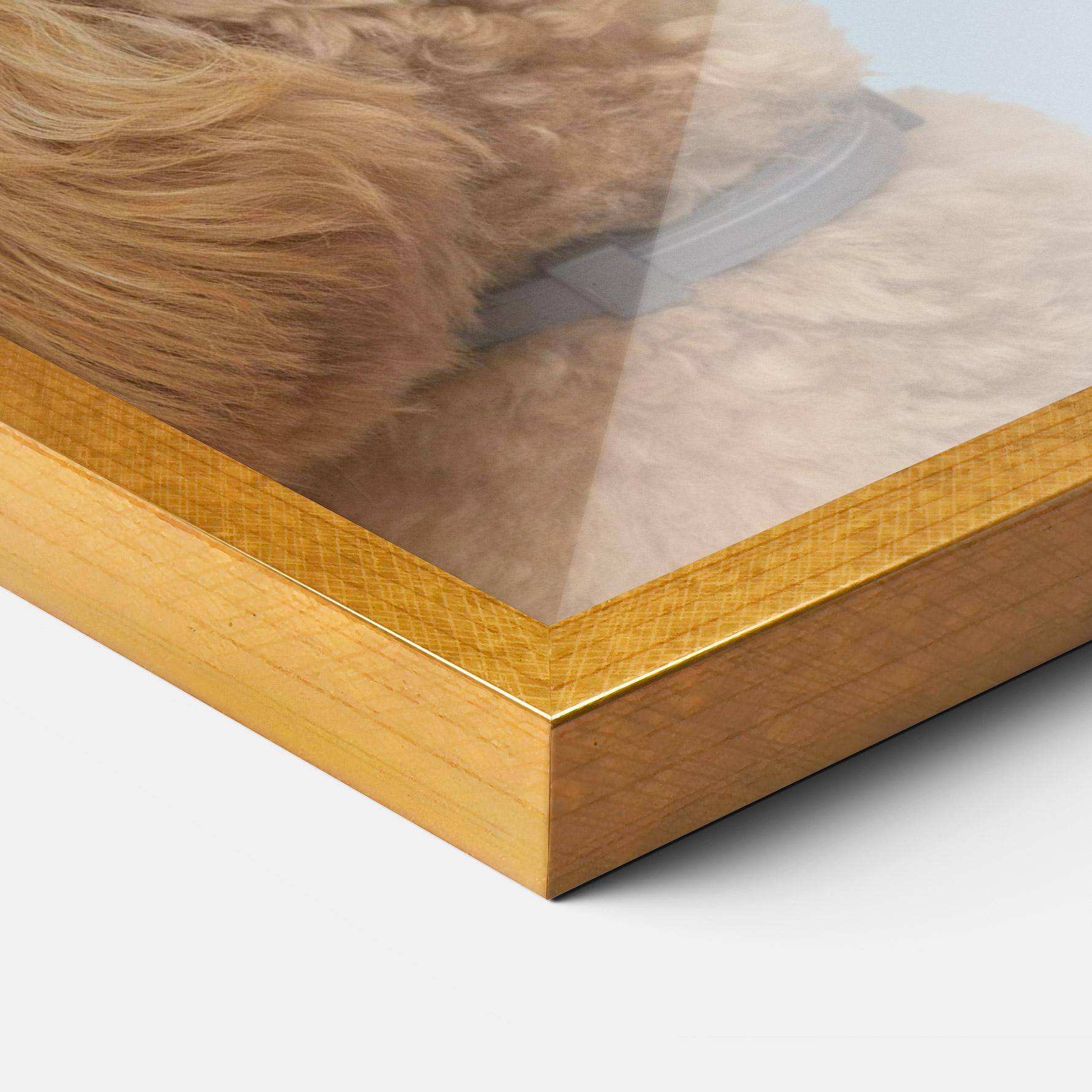 Keretezett Poszter Yellow Cute Dog mockup 3