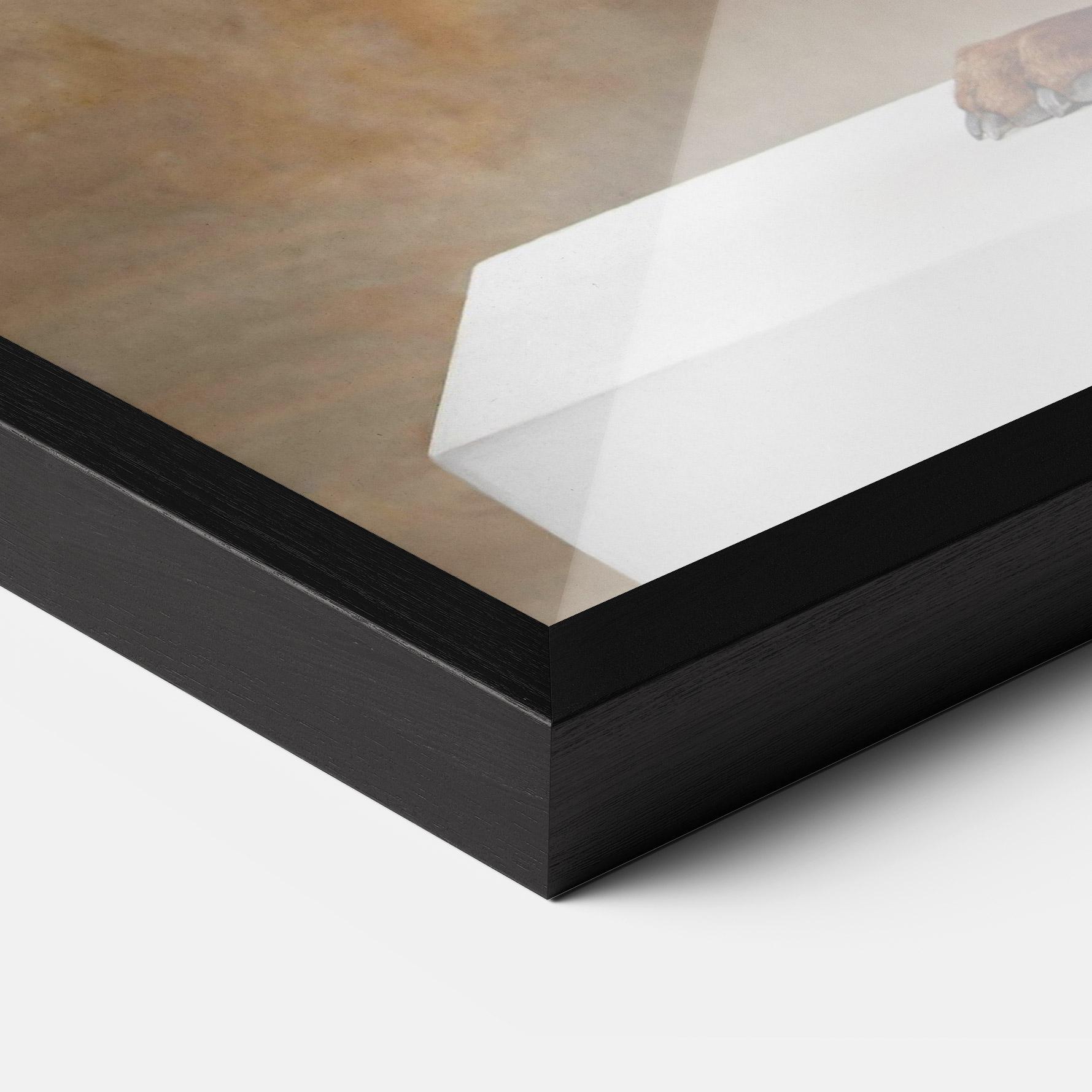 Keretezett Poszter Doberman Standing mockup 3