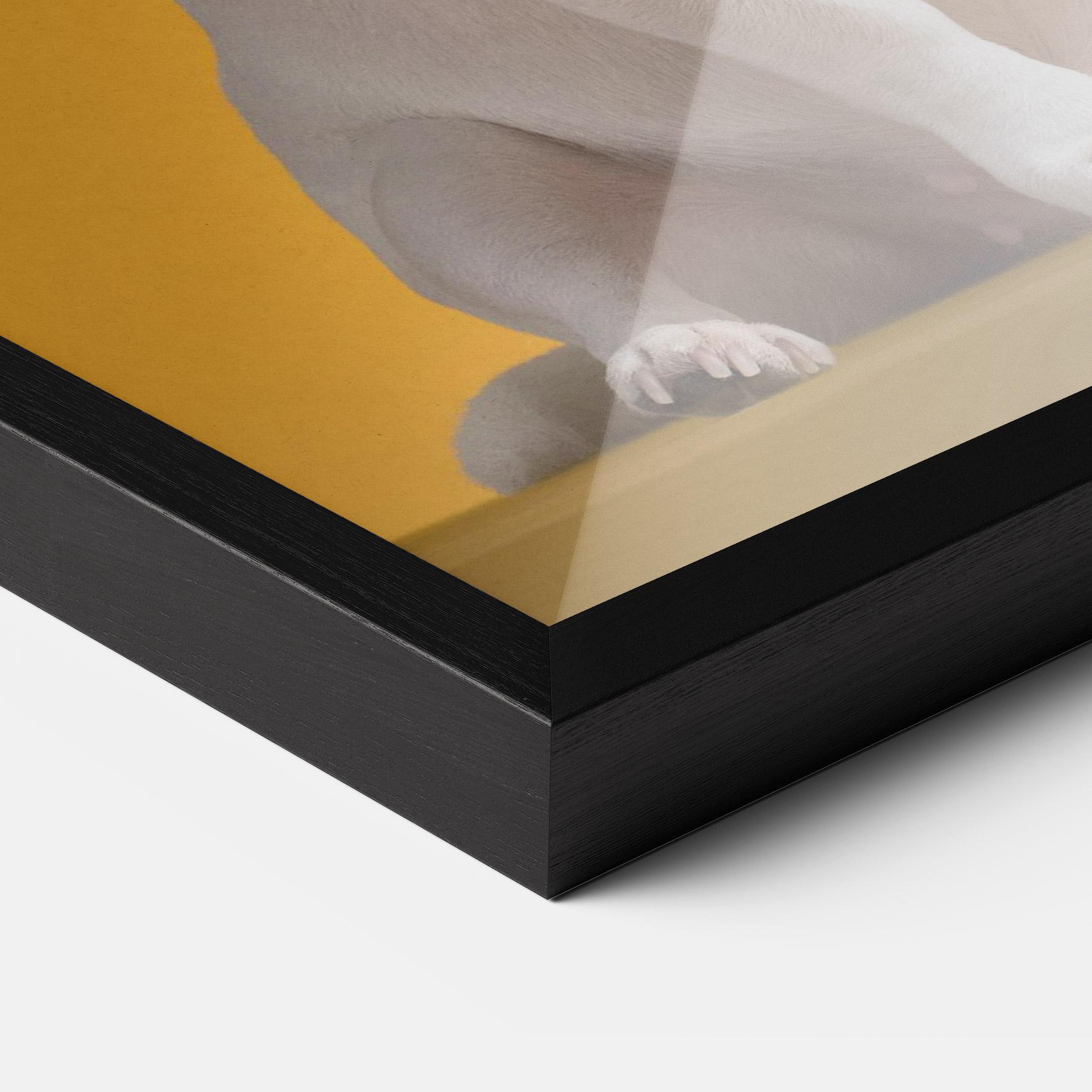 Keretezett Poszter Toothbrush Dog mockup 3