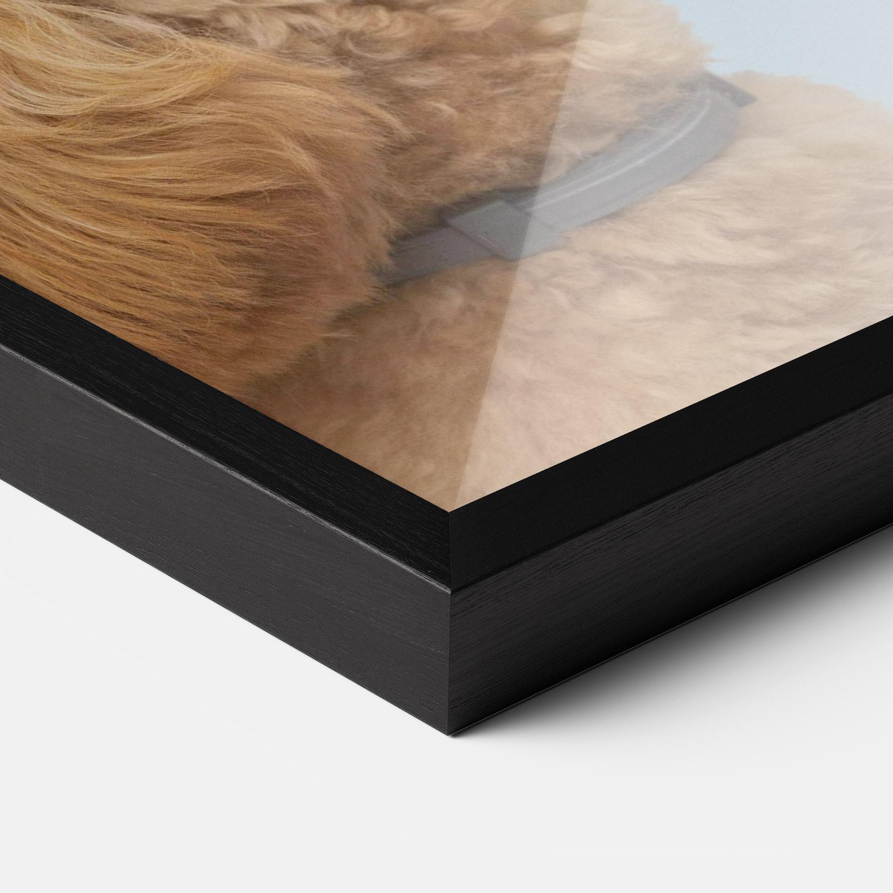 Keretezett Poszter Yellow Cute Dog mockup 3