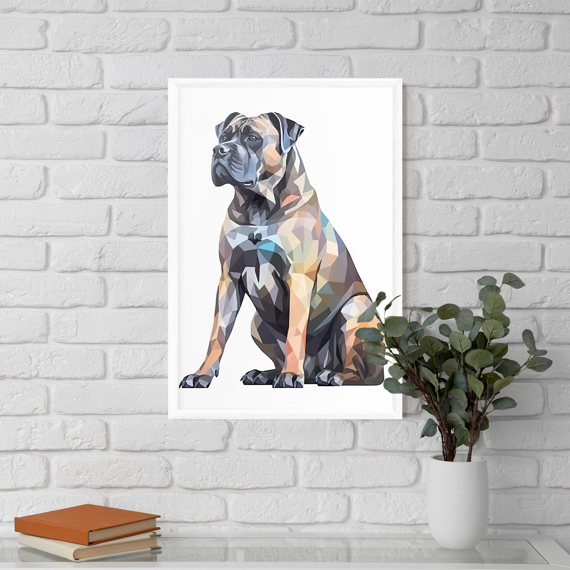 Keretezett Poszter Watercolor Cane Corso mockup 5