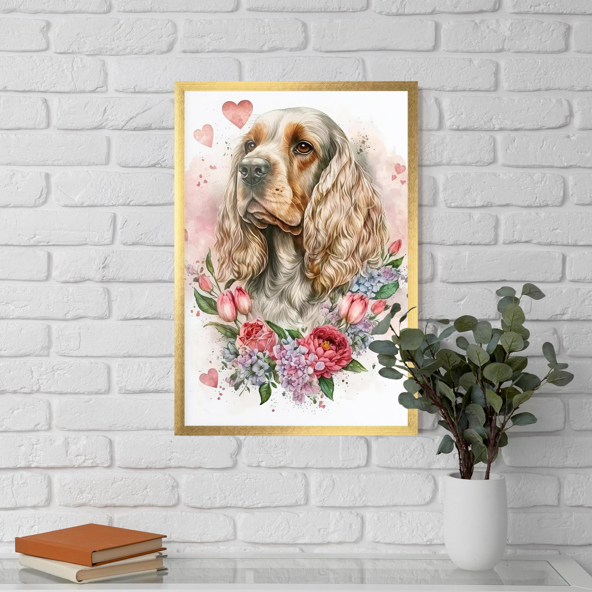 Keretezett Poszter Cute Little Cocker mockup 5