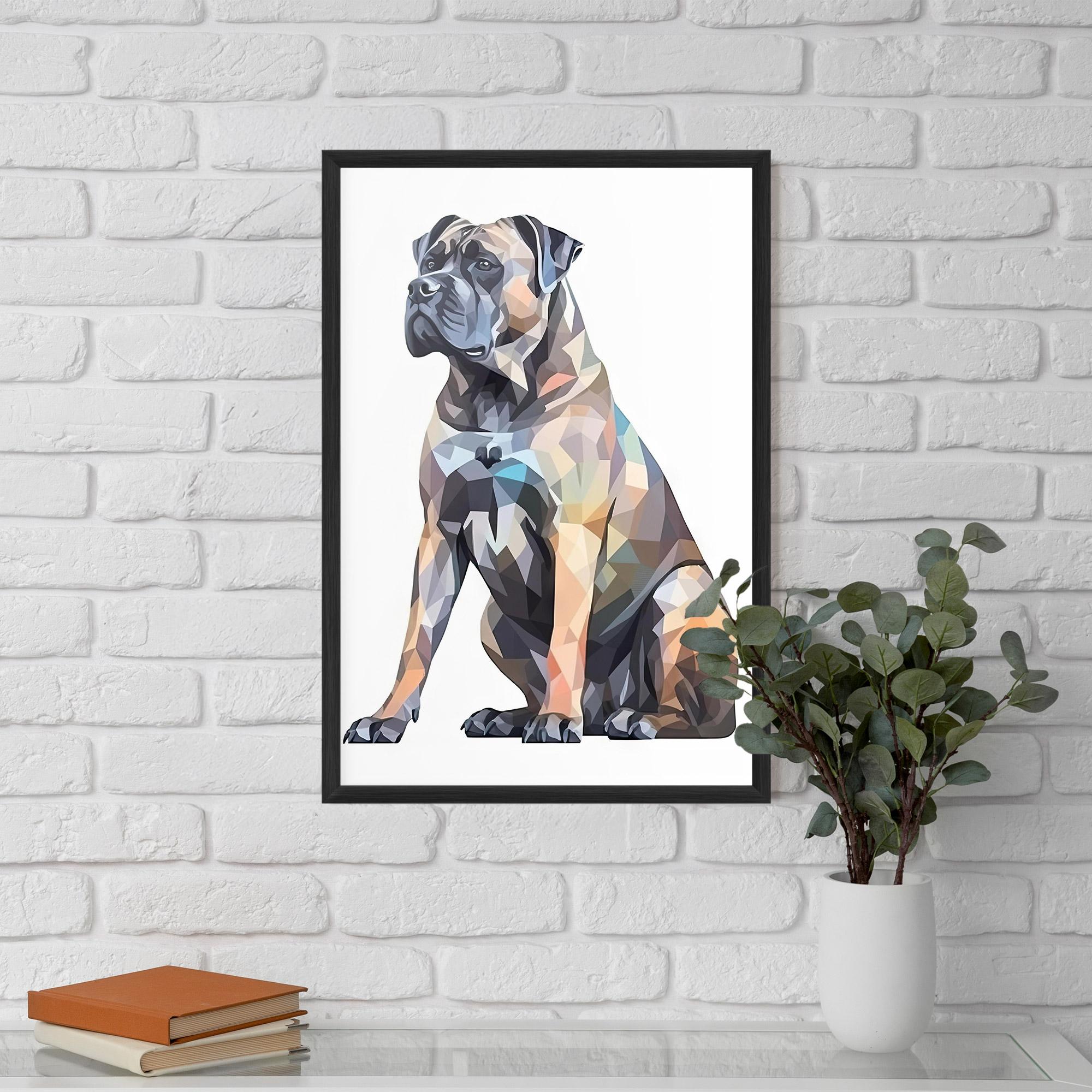 Keretezett Poszter Watercolor Cane Corso mockup 5