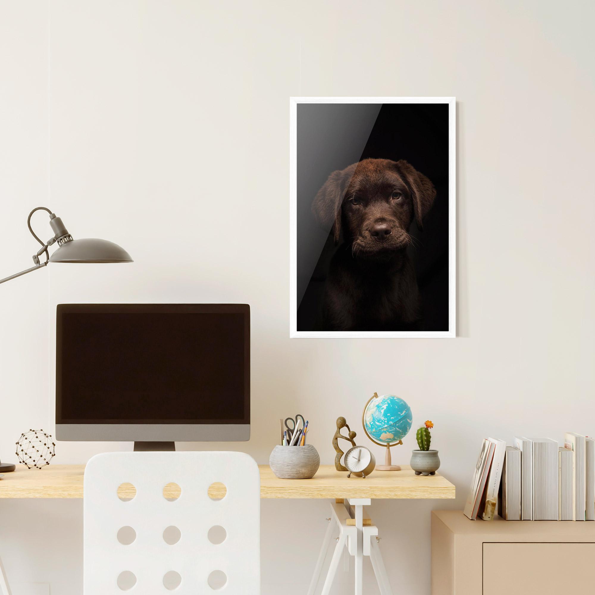 Keretezett Poszter Chocolate Labrador mockup 6