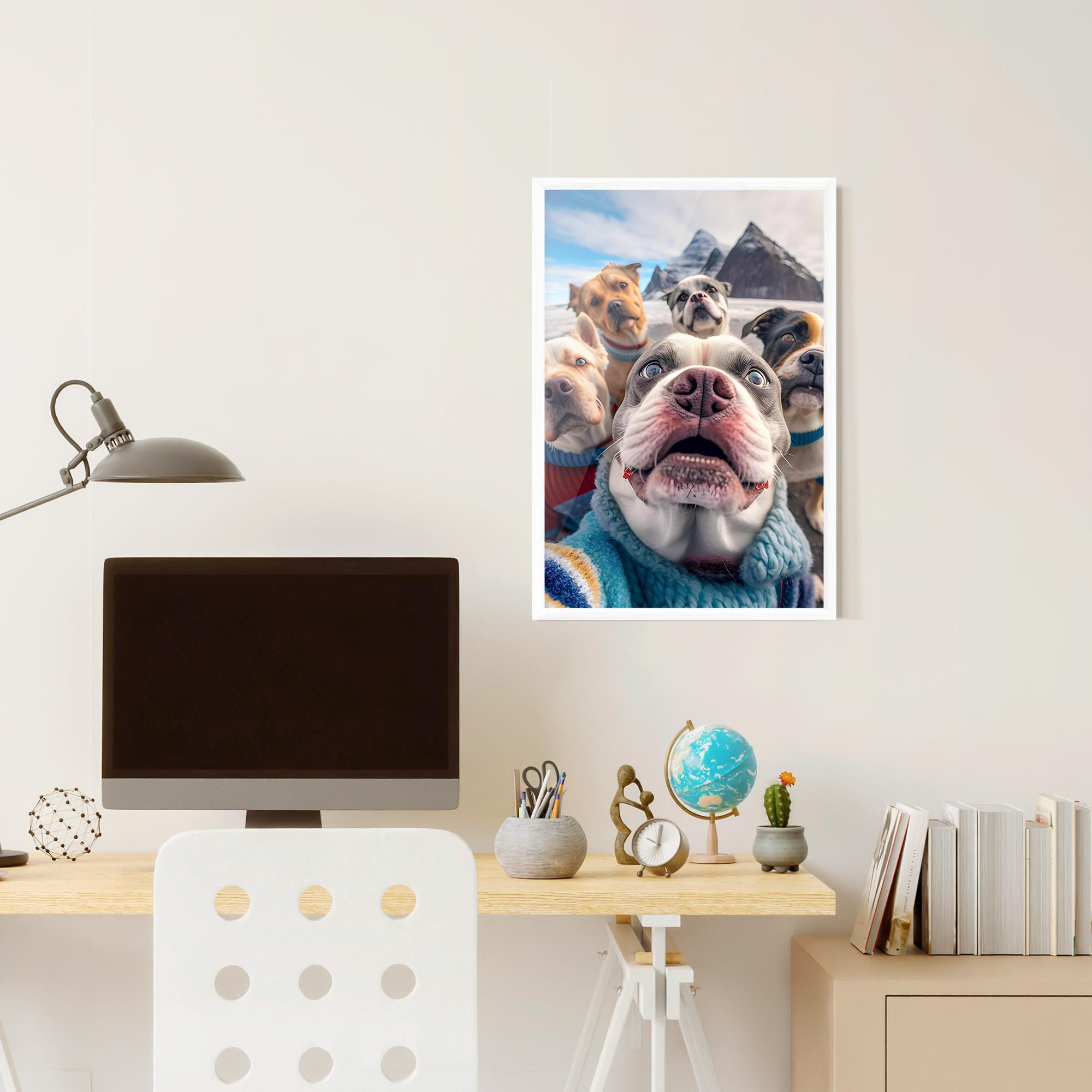 Keretezett Poszter Dogs Selfie Group mockup 6