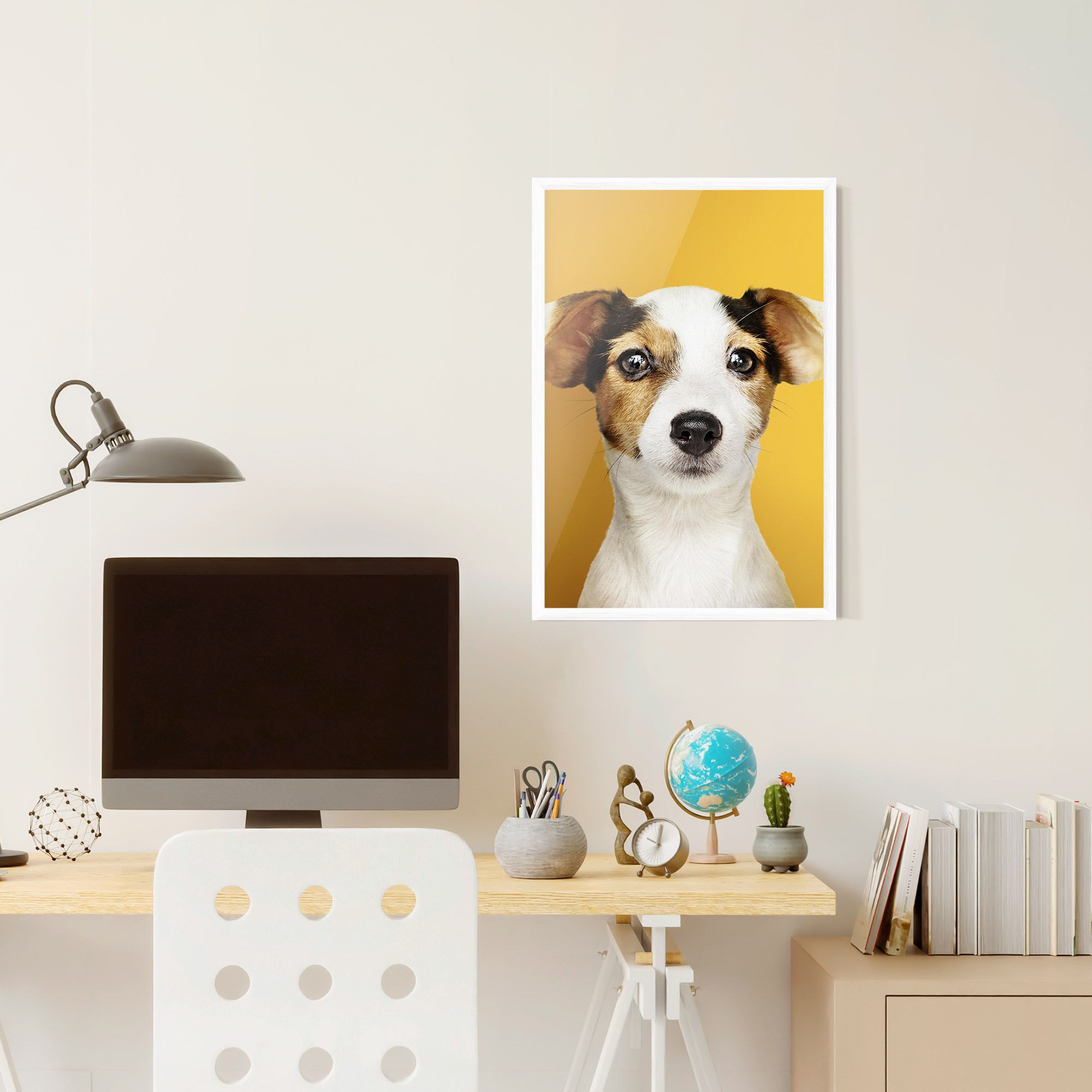 Puppy On Yellow mockup 6