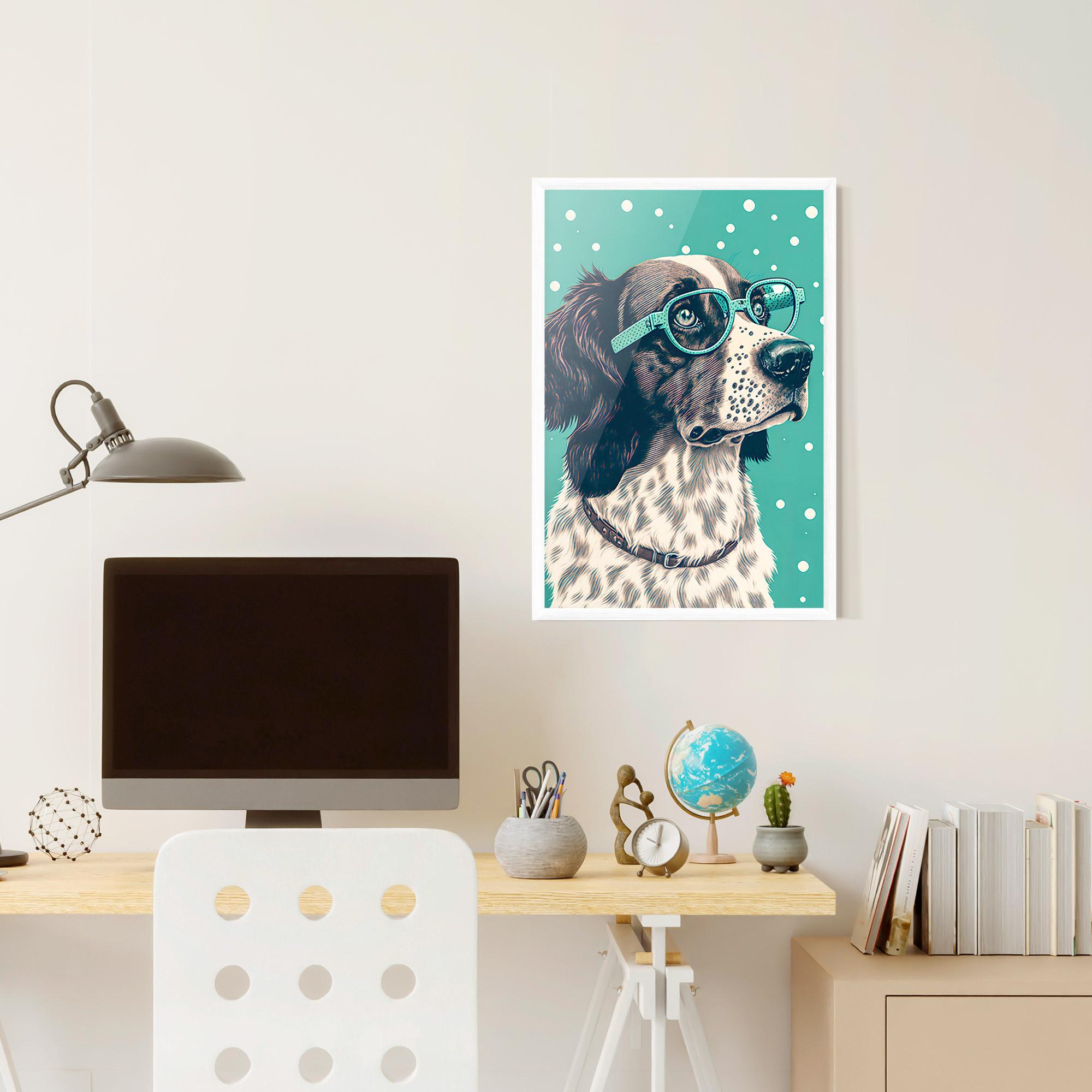 Keretezett Poszter Vintage Dog mockup 6
