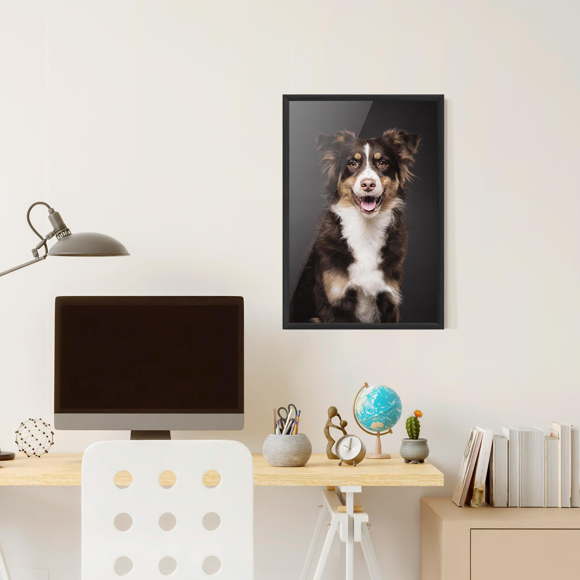 Keretezett Poszter Cute Dog Sitting mockup 6