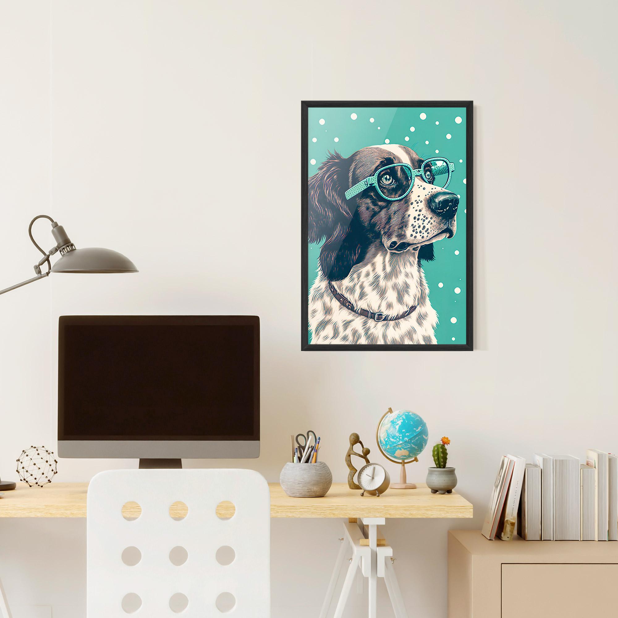 Keretezett Poszter Vintage Dog mockup 6