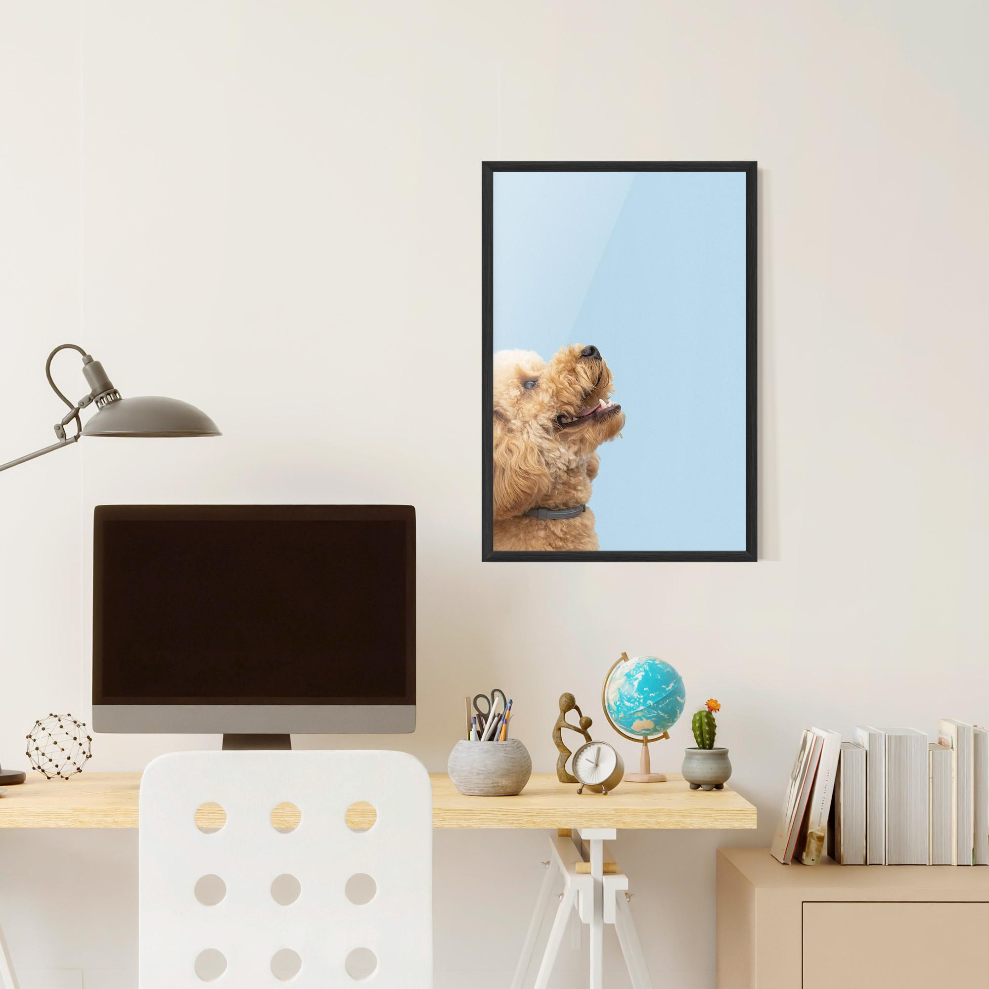 Keretezett Poszter Yellow Cute Dog mockup 6