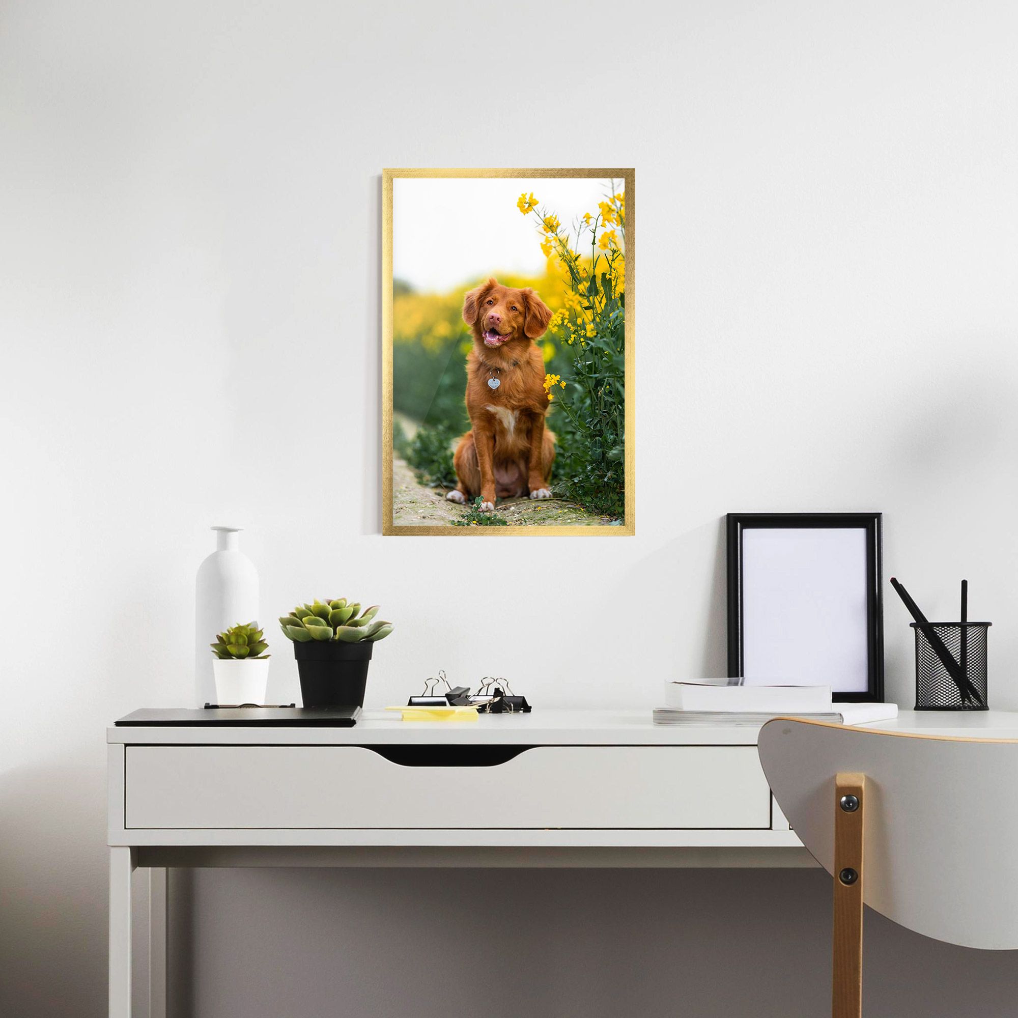 Dog Yellow Flowers mockup 7
