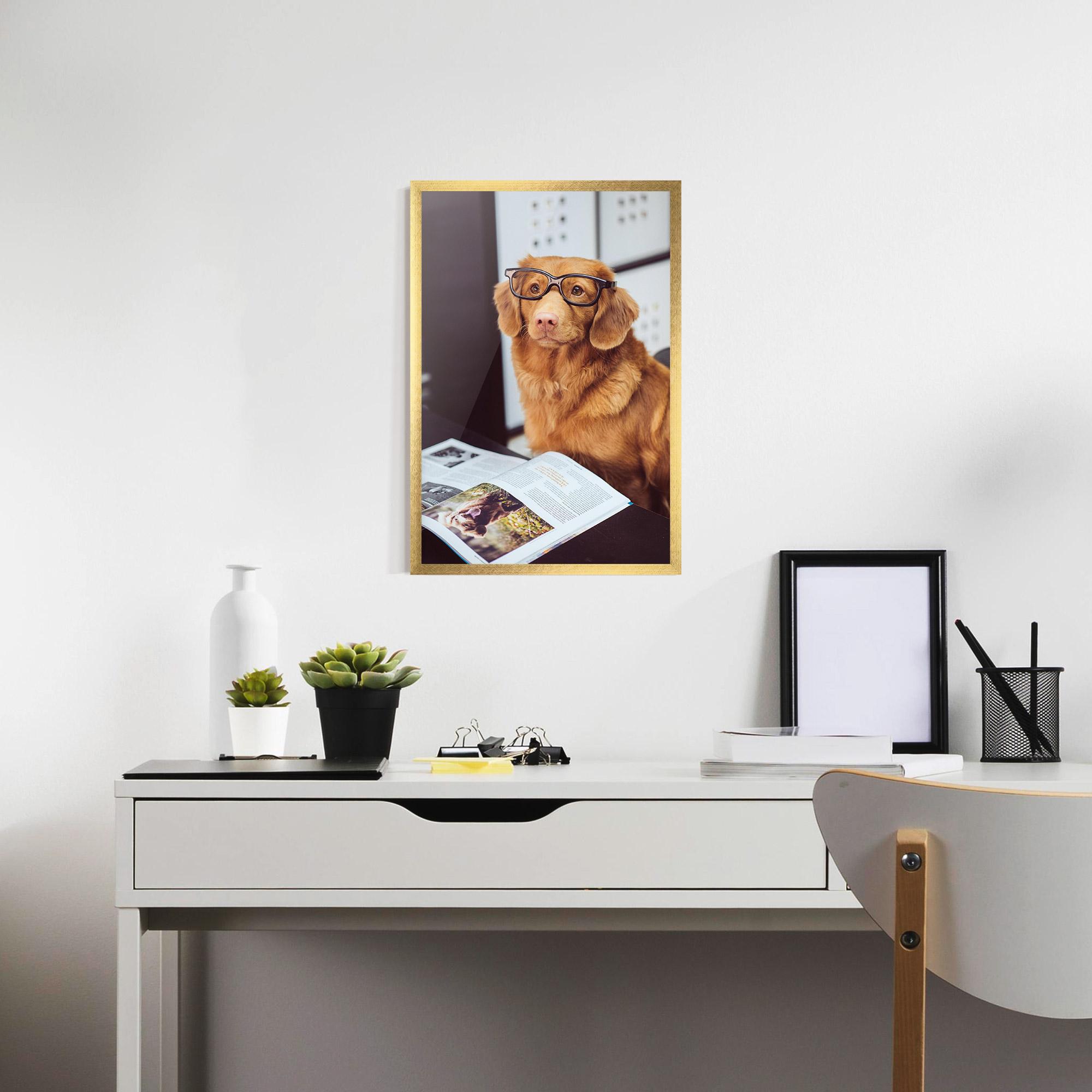 Keretezett Poszter Learning Dog mockup 7