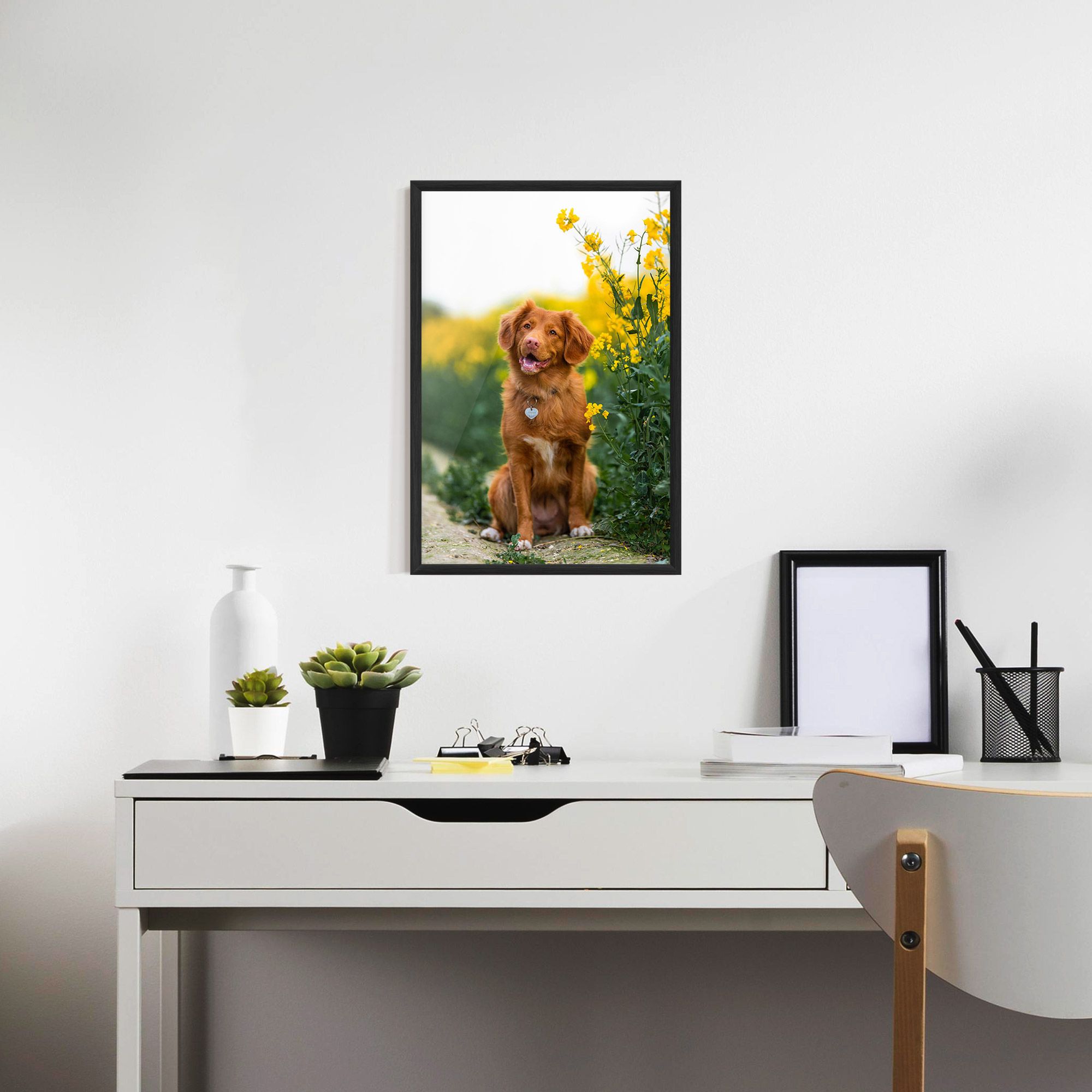 Dog Yellow Flowers mockup 7