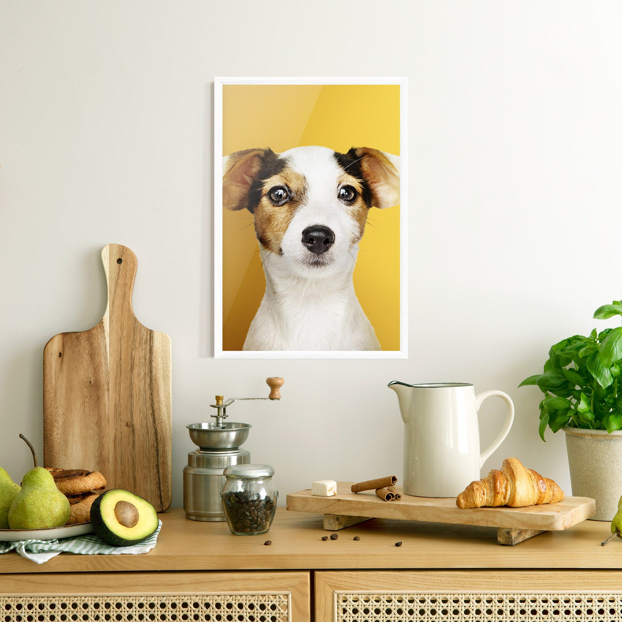 Puppy On Yellow mockup 8