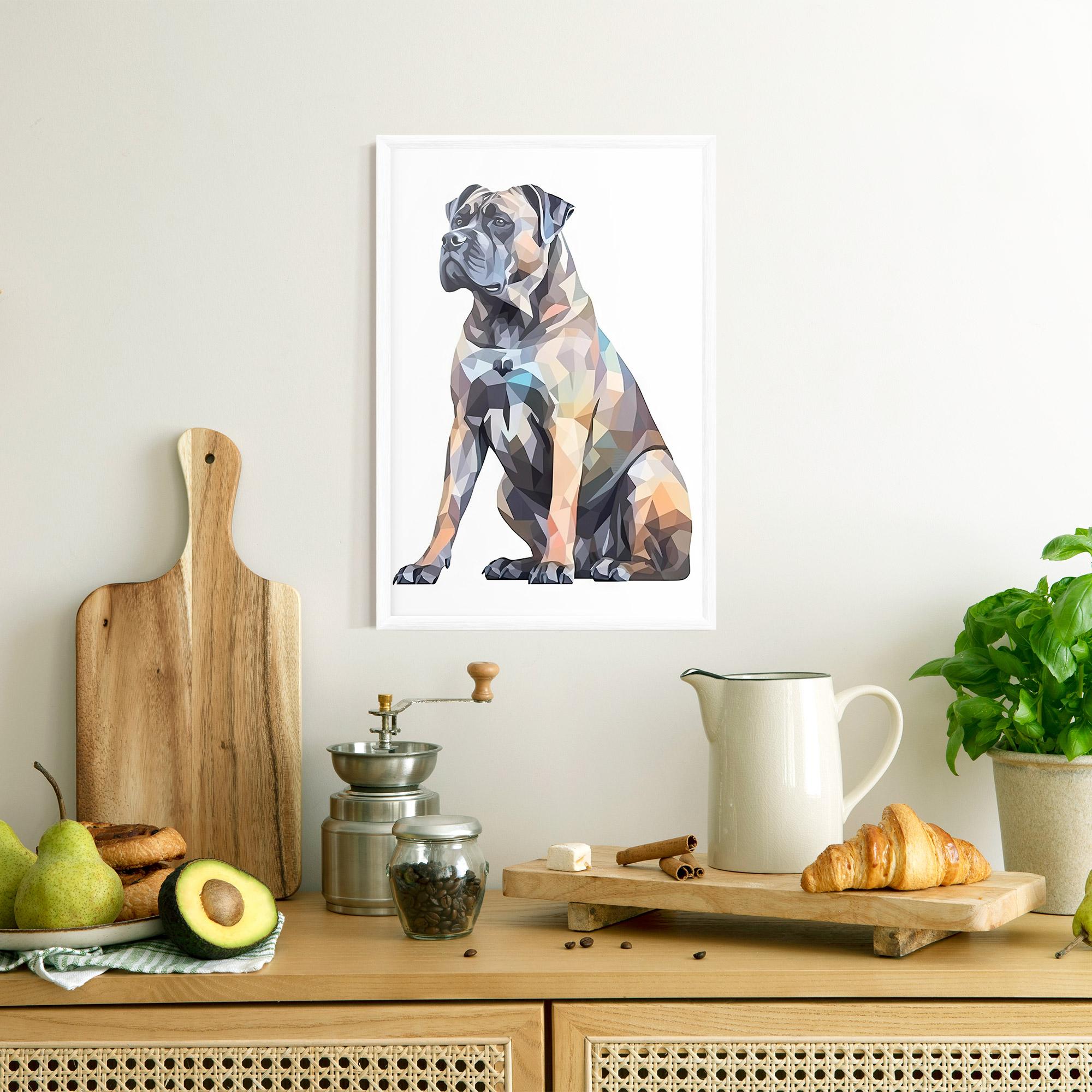 Keretezett Poszter Watercolor Cane Corso mockup 8