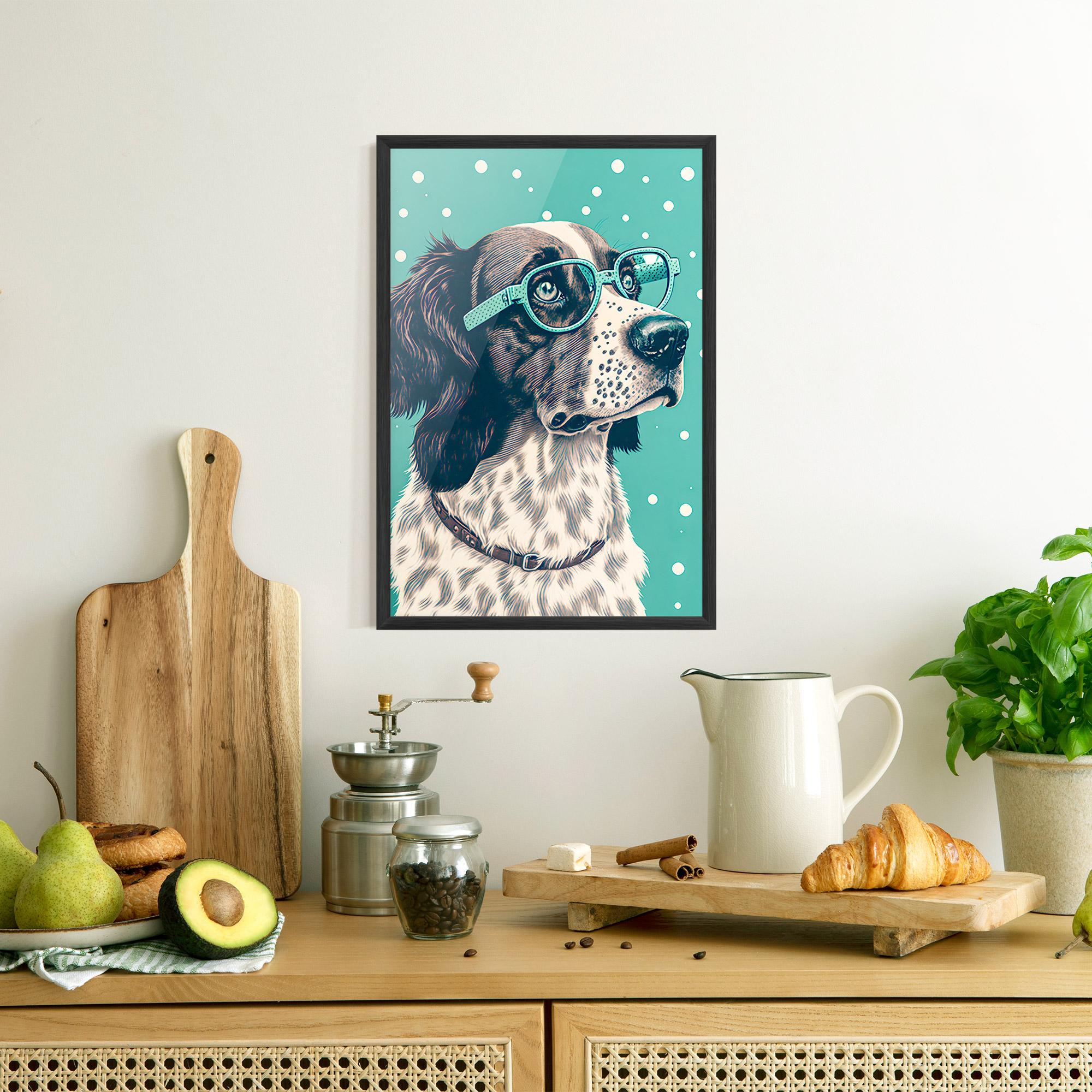 Keretezett Poszter Vintage Dog mockup 8
