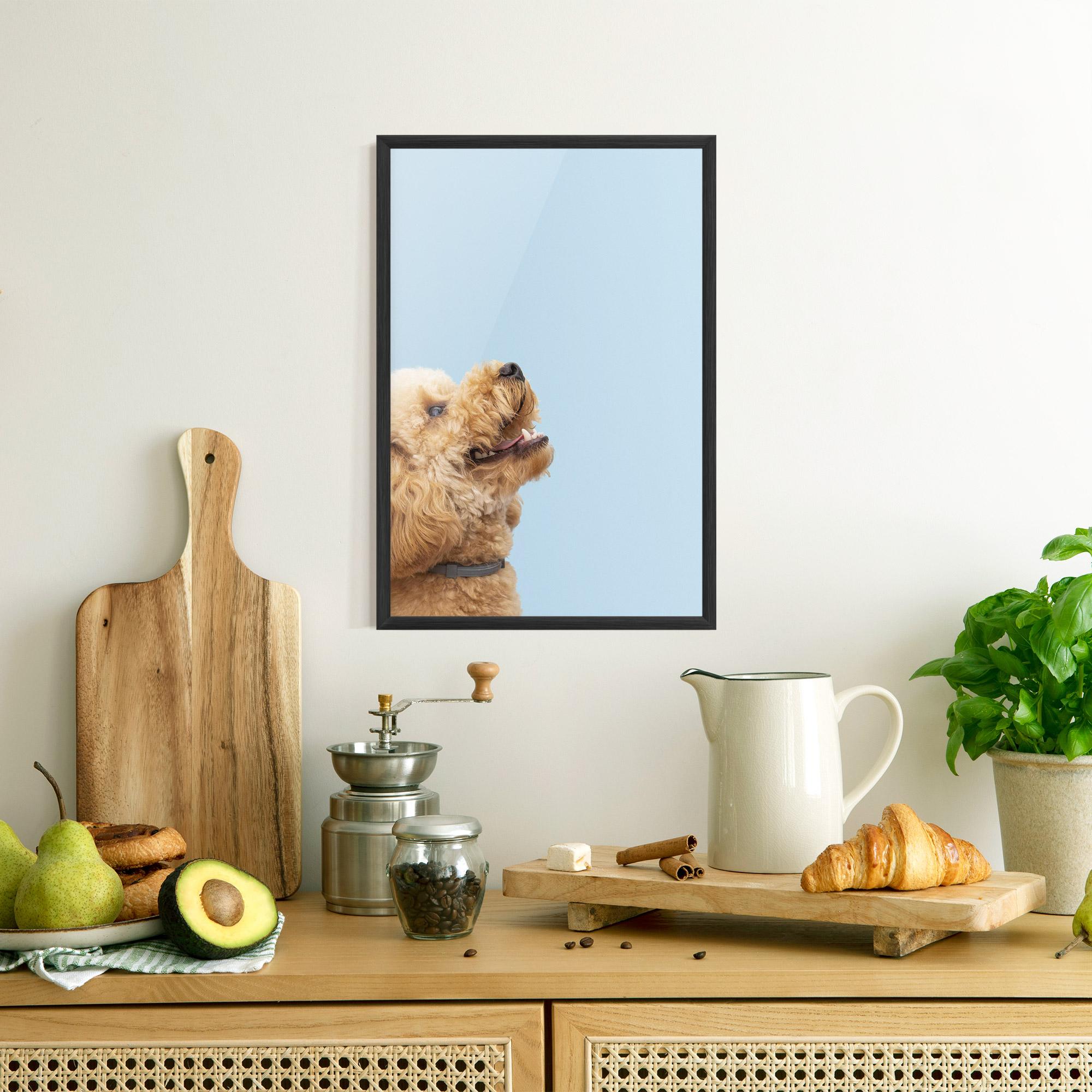 Keretezett Poszter Yellow Cute Dog mockup 8