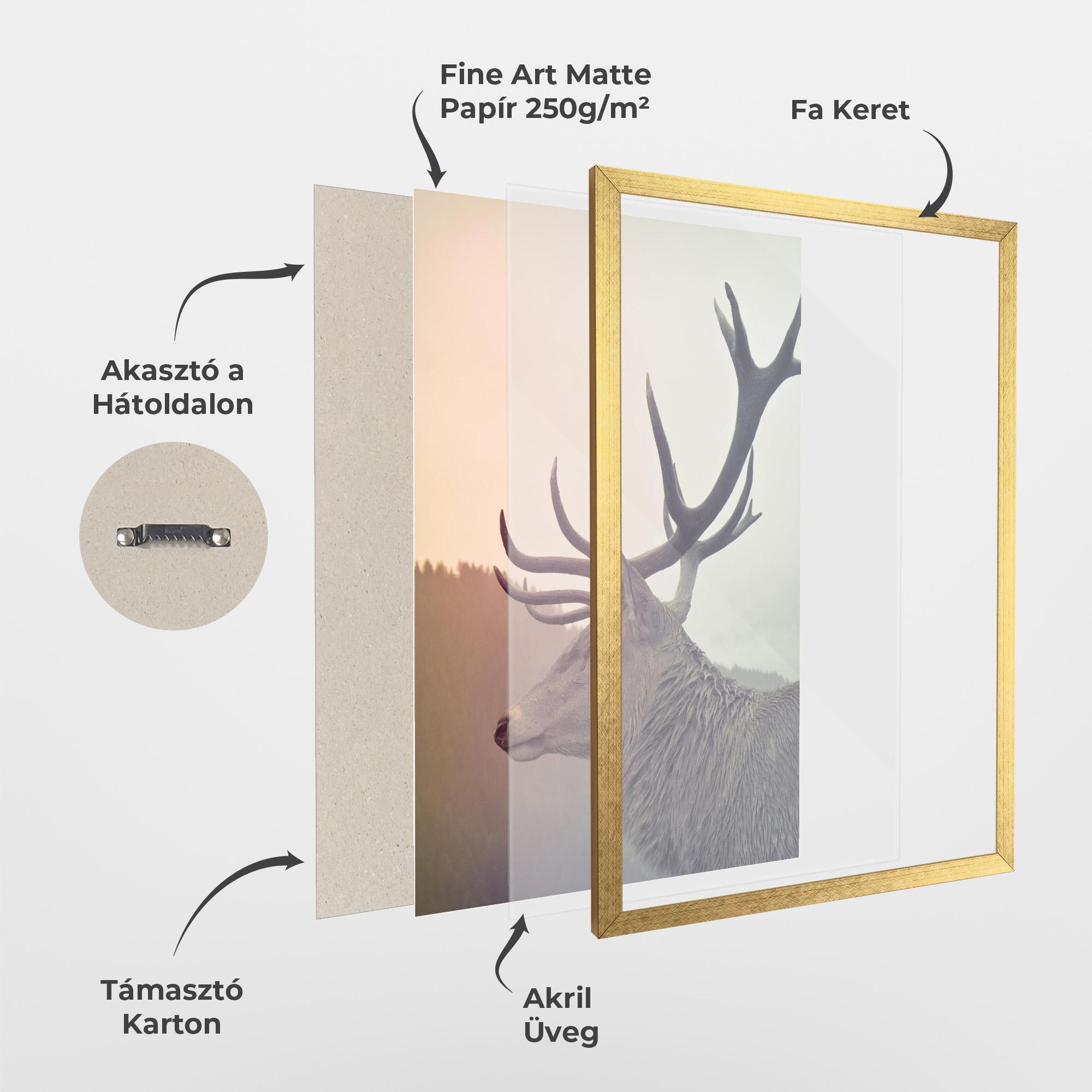 Keretezett Poszter King Of The Forest mockup 1