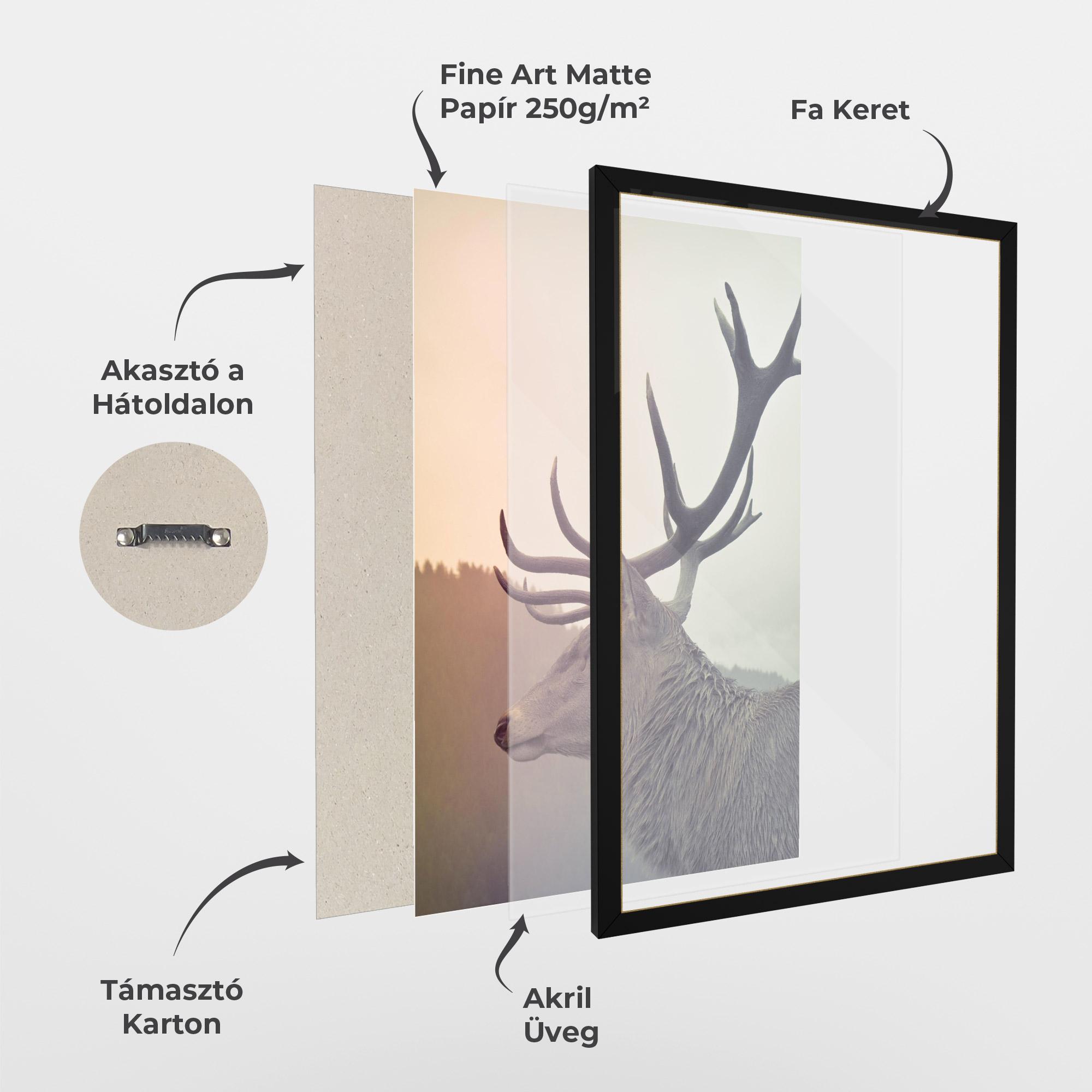 Keretezett Poszter King Of The Forest mockup 1