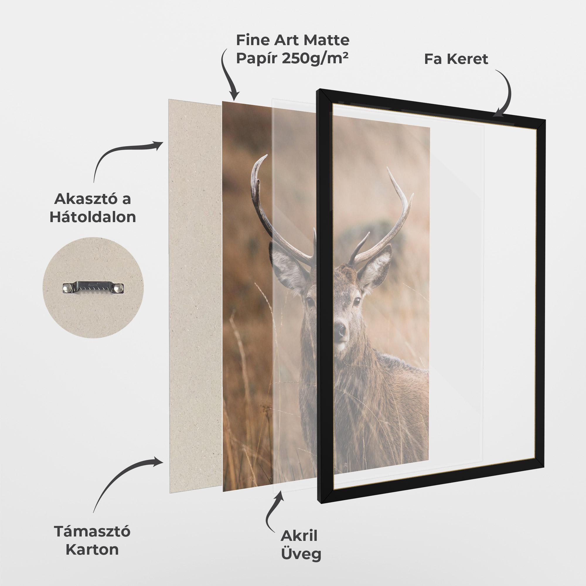 Keretezett Poszter Majestic Deer mockup 1