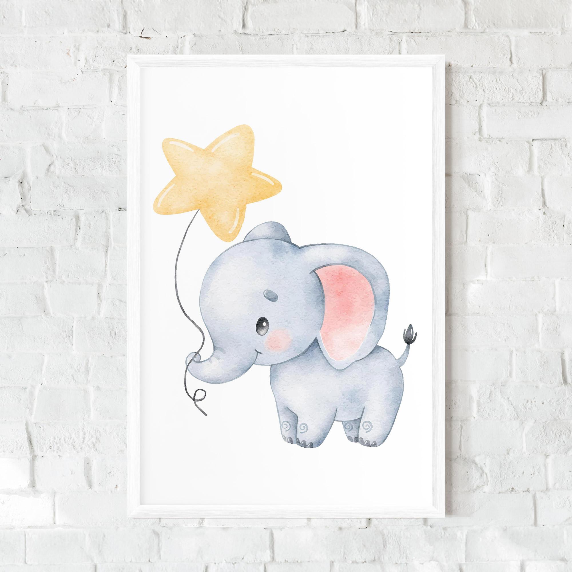 Keretezett Poszter Baby Elephant Kids mockup 0