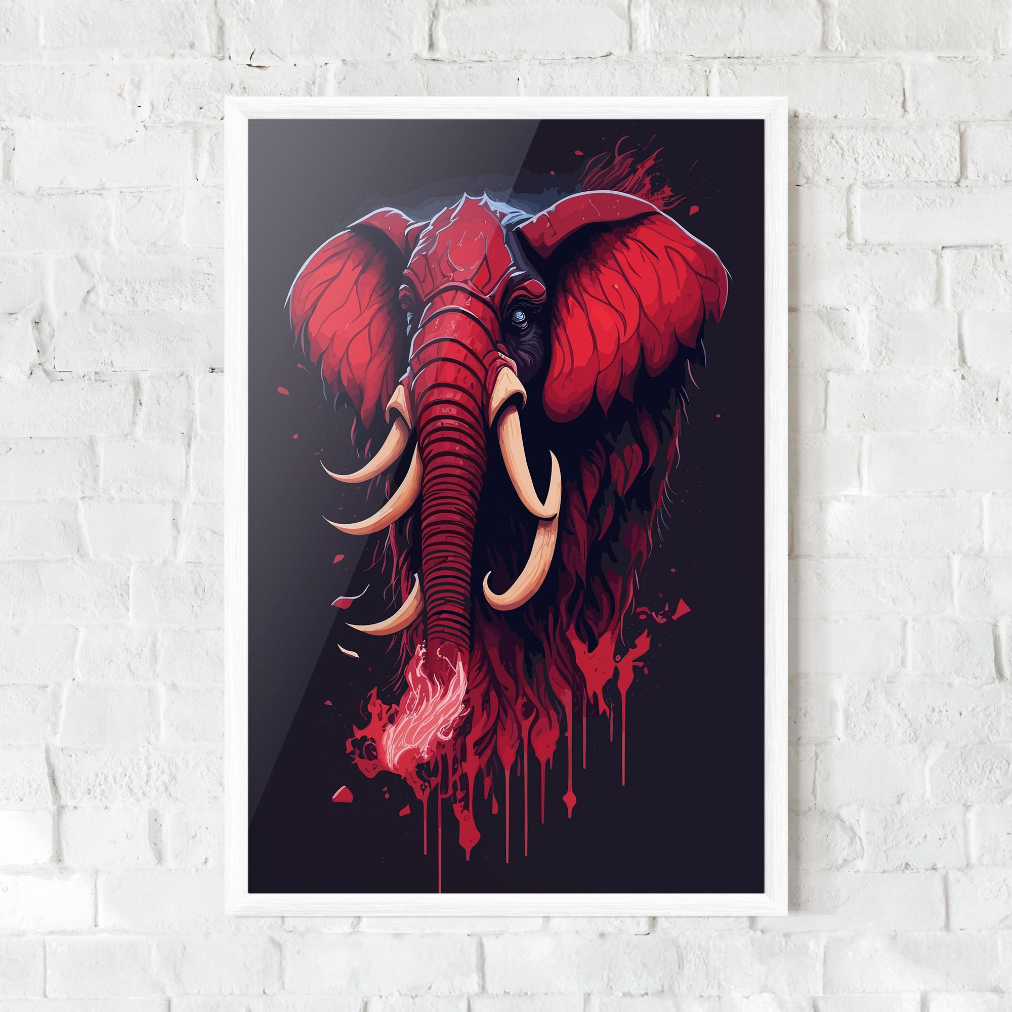 Keretezett Poszter Bloody Elephant mockup 0