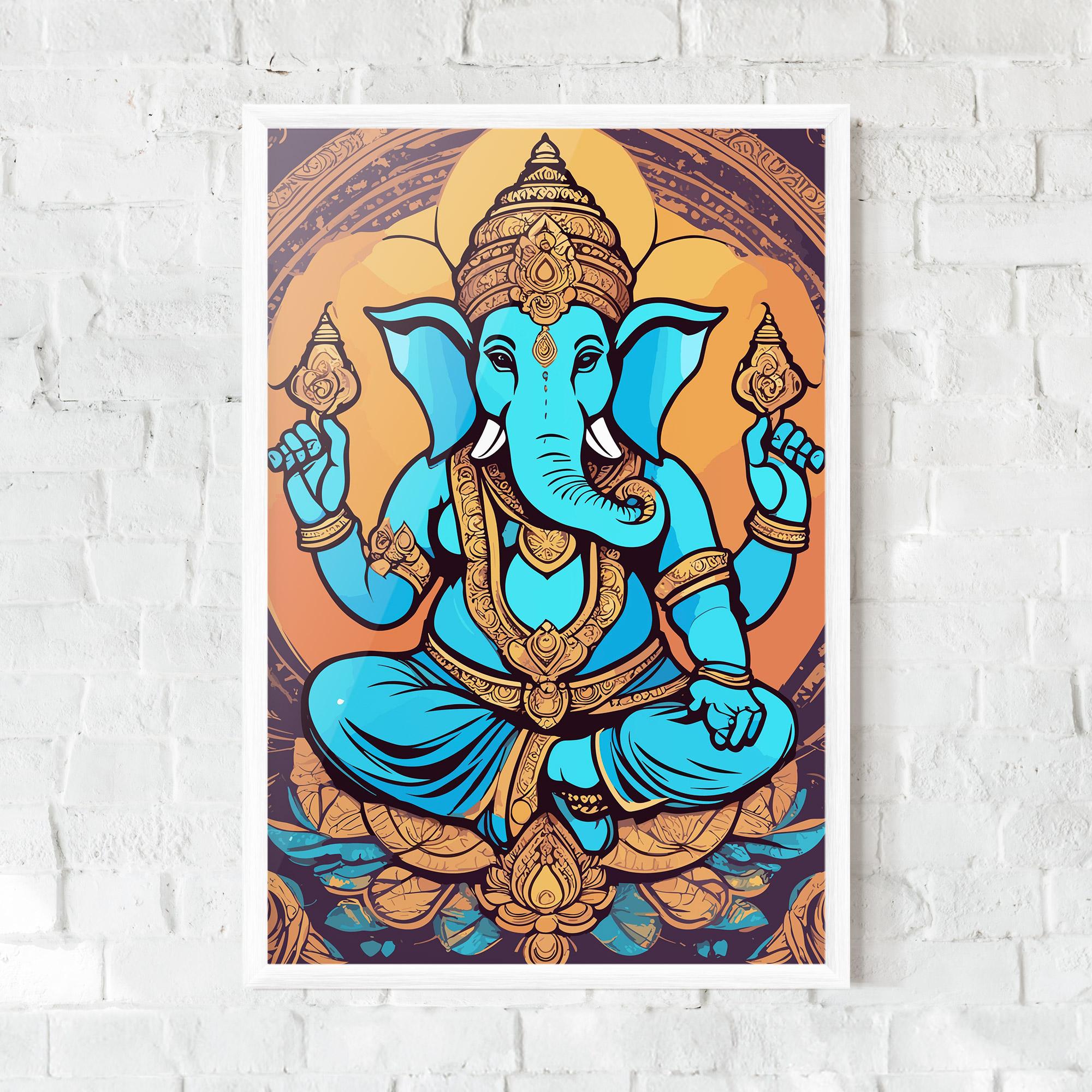 Keretezett Poszter Blue Elephant mockup 0