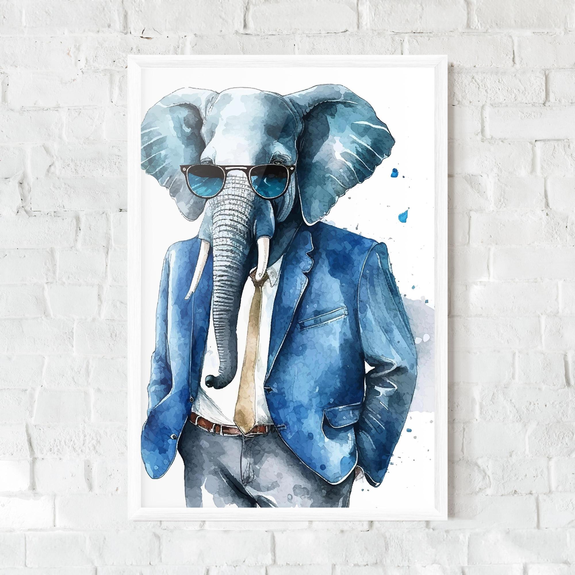 Keretezett Poszter Bussiness Elephant mockup 0