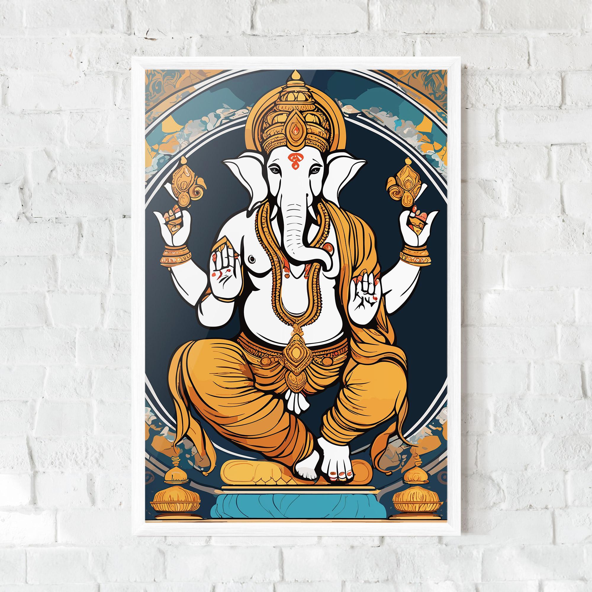 Keretezett Poszter Gold Ganpati mockup 0