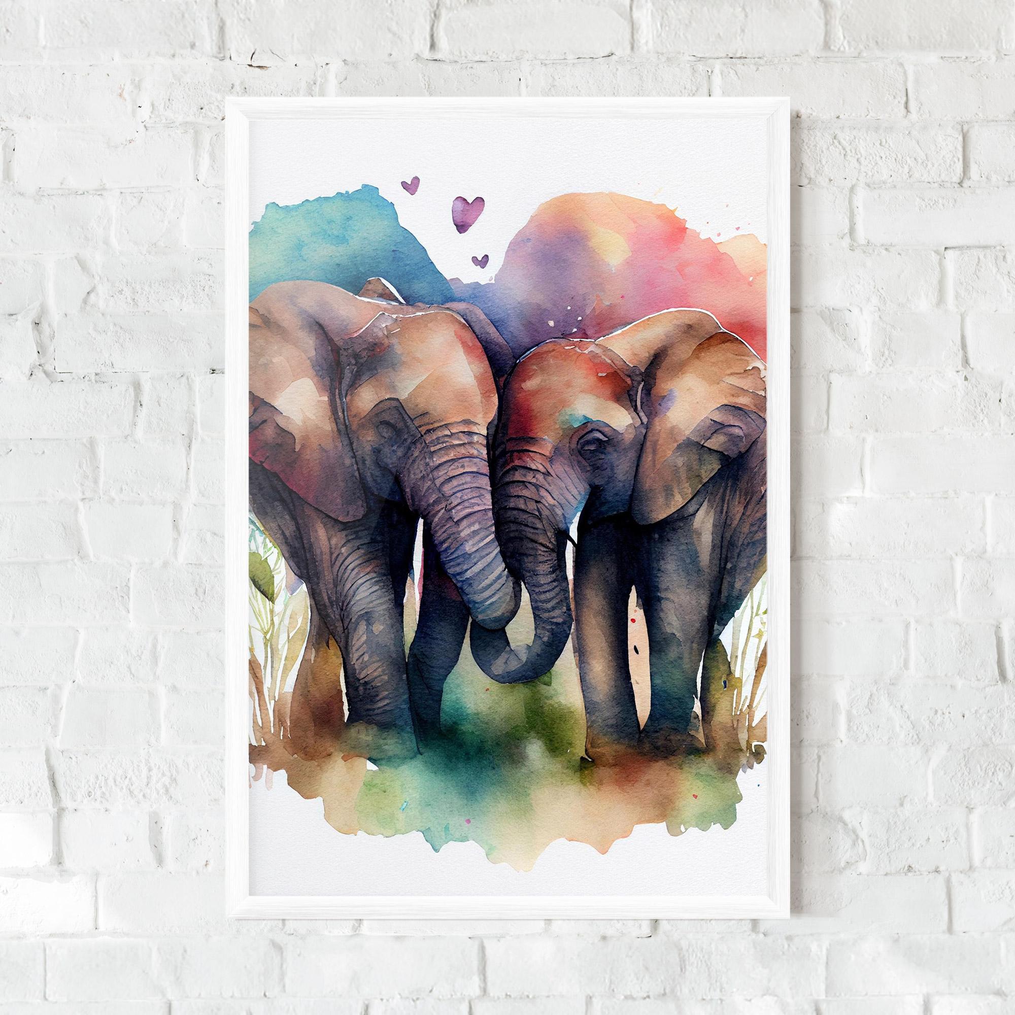 Keretezett Poszter Watercolor Love mockup 0