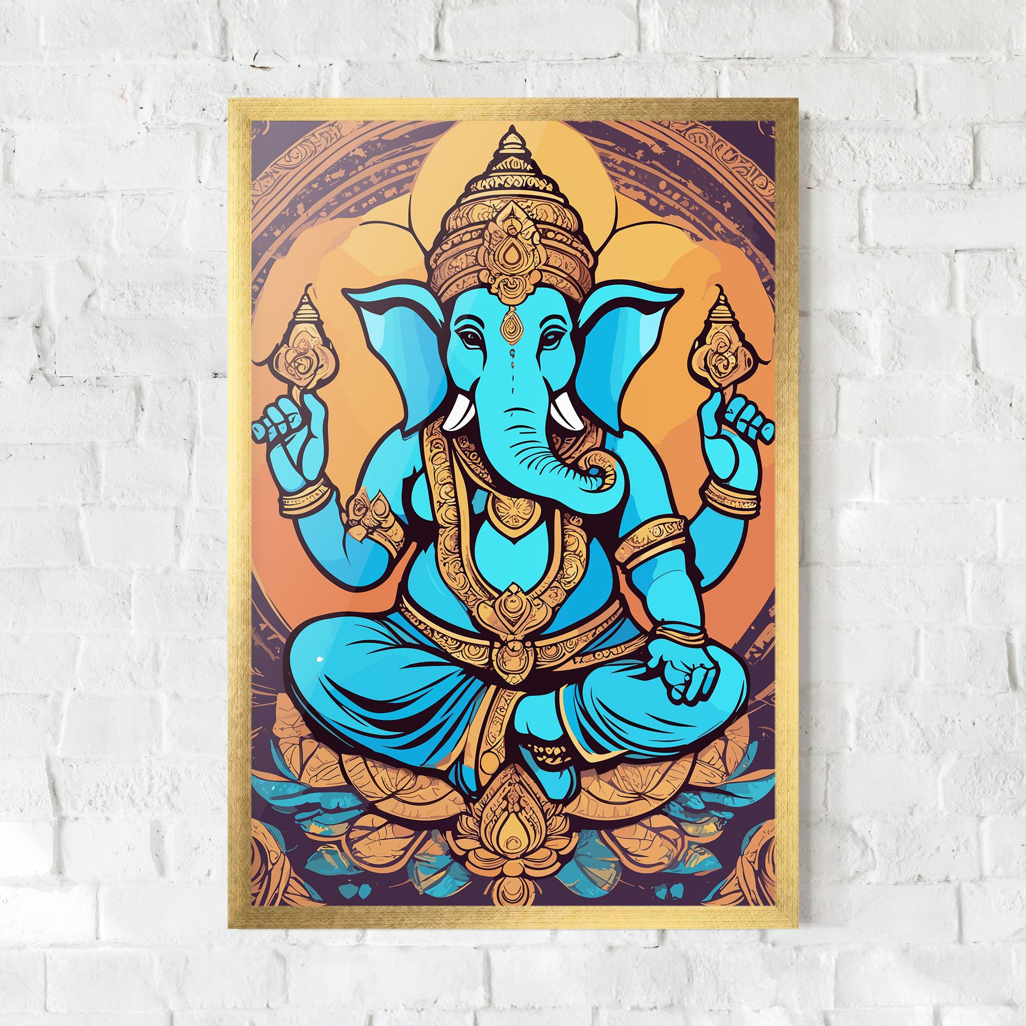 Keretezett Poszter Blue Elephant mockup 0