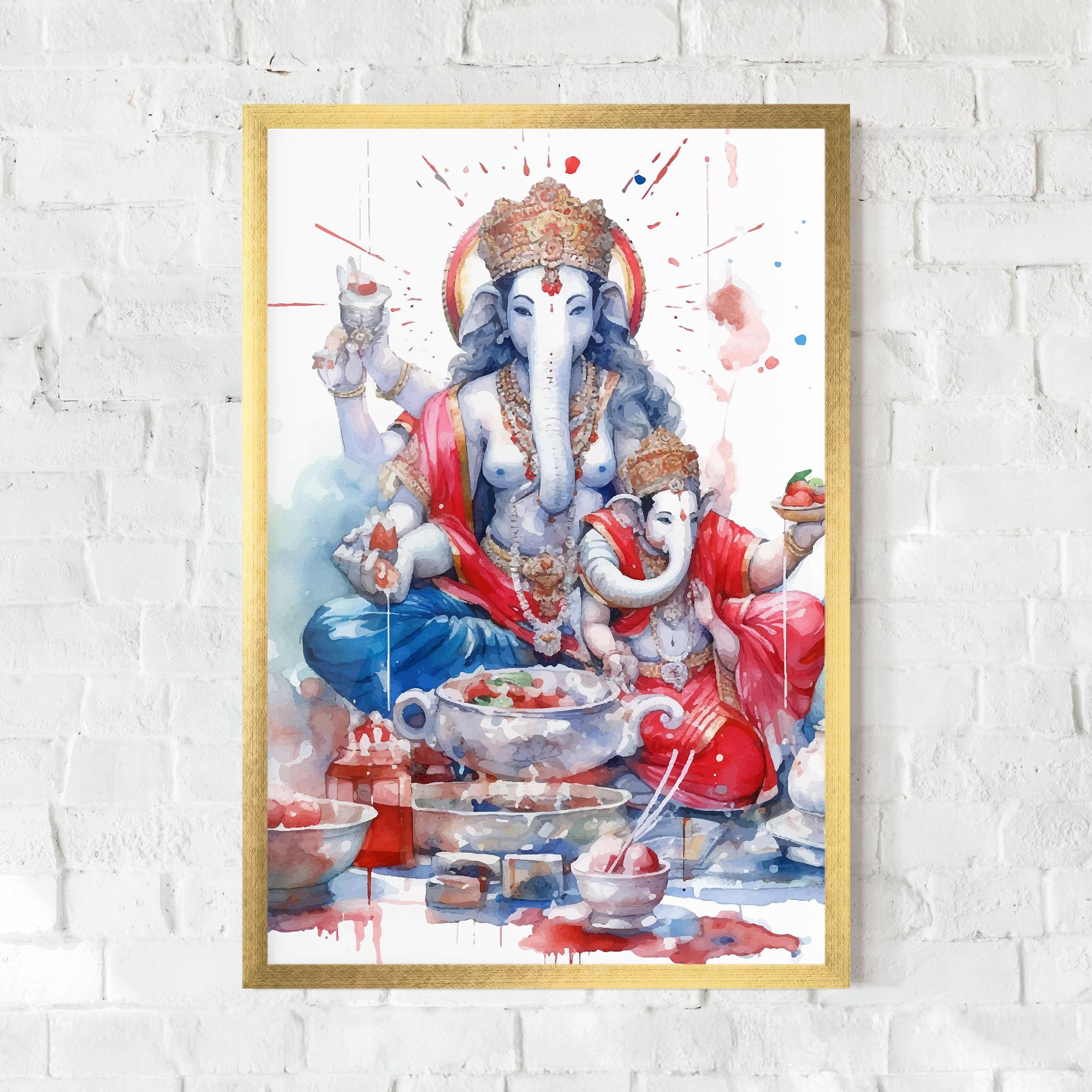 Keretezett Poszter Durga Puja Festival mockup 0