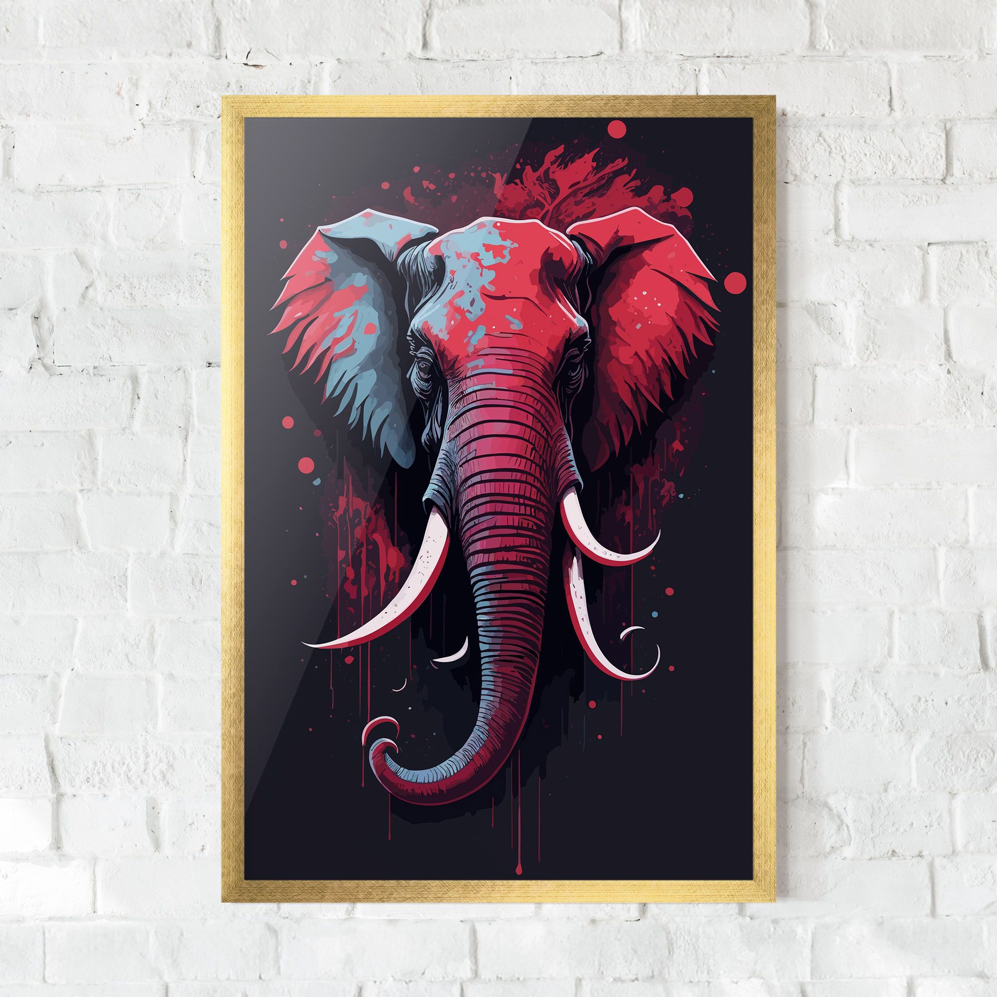 Red Blue Elephant mockup 0