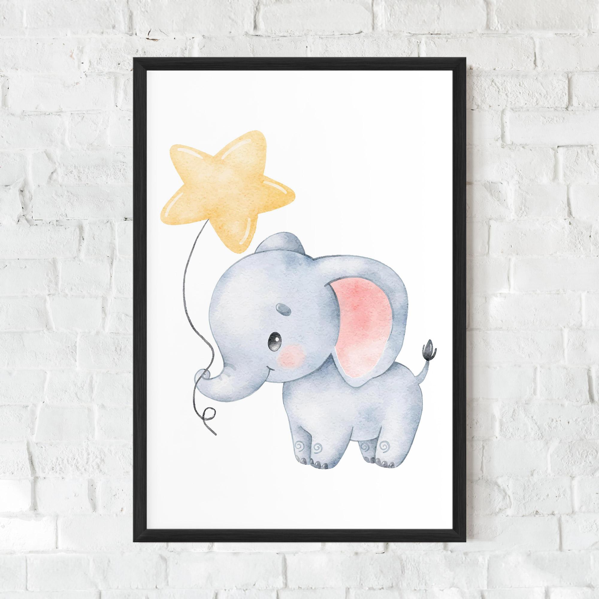 Keretezett Poszter Baby Elephant Kids mockup 0