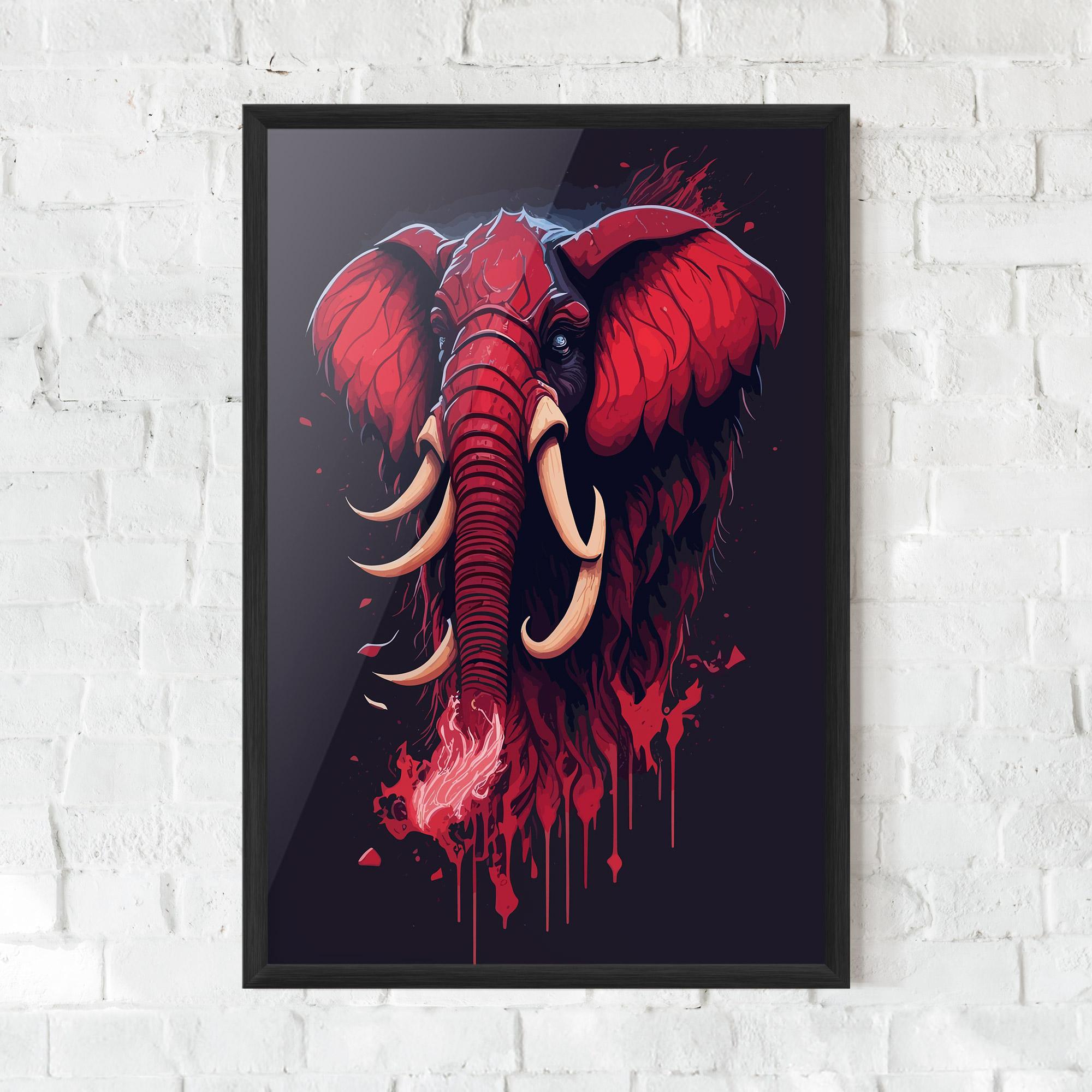 Keretezett Poszter Bloody Elephant mockup 0