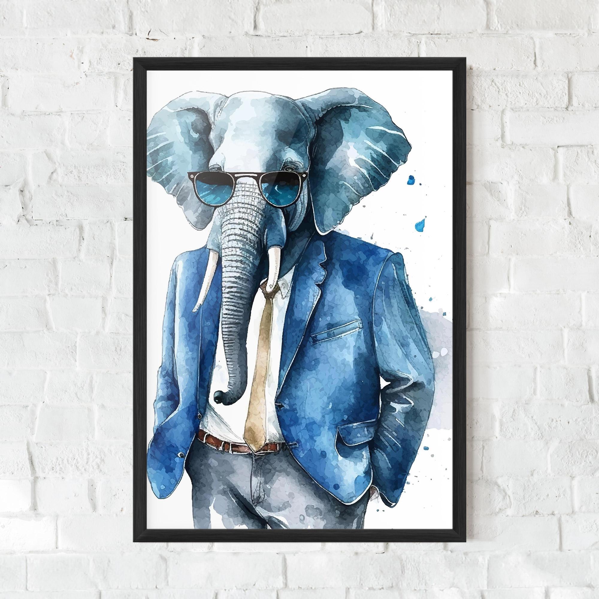 Keretezett Poszter Bussiness Elephant mockup 0