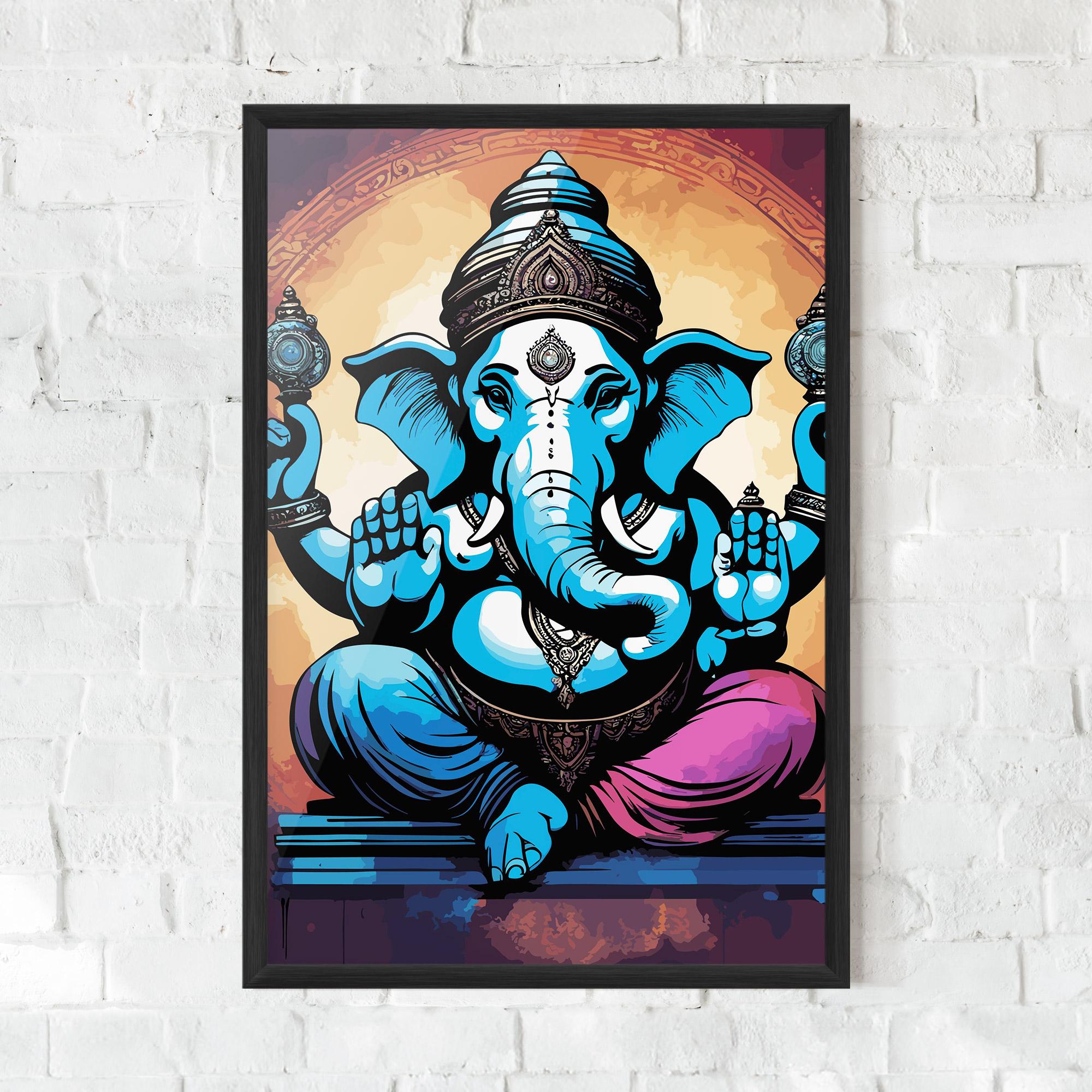 Keretezett Poszter Colorful Chaturthi mockup 0