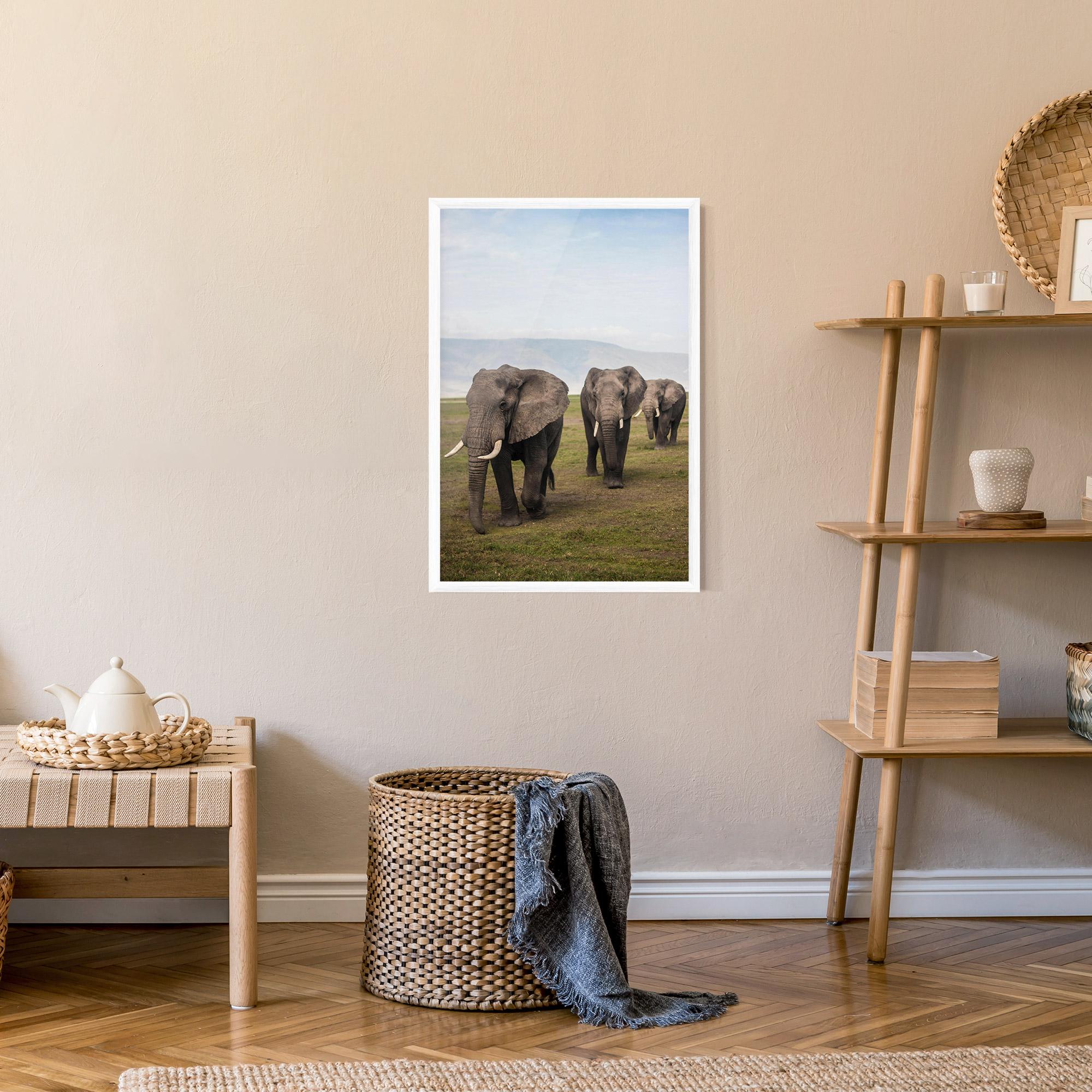 Keretezett Poszter Elephant Landscape mockup 9