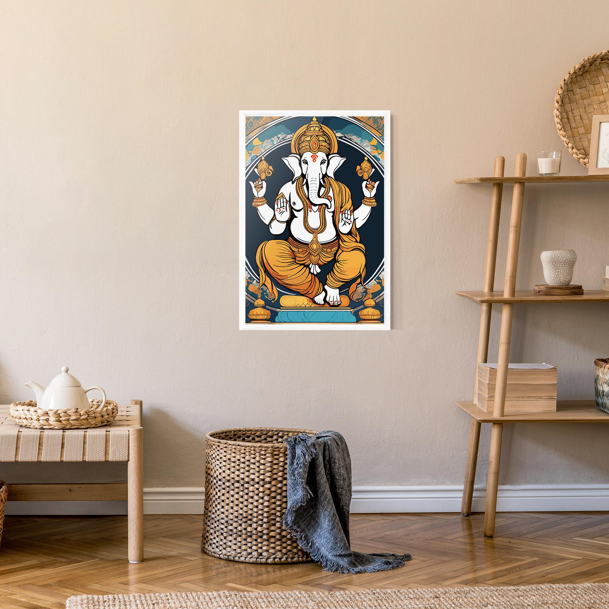 Keretezett Poszter Gold Ganpati mockup 9