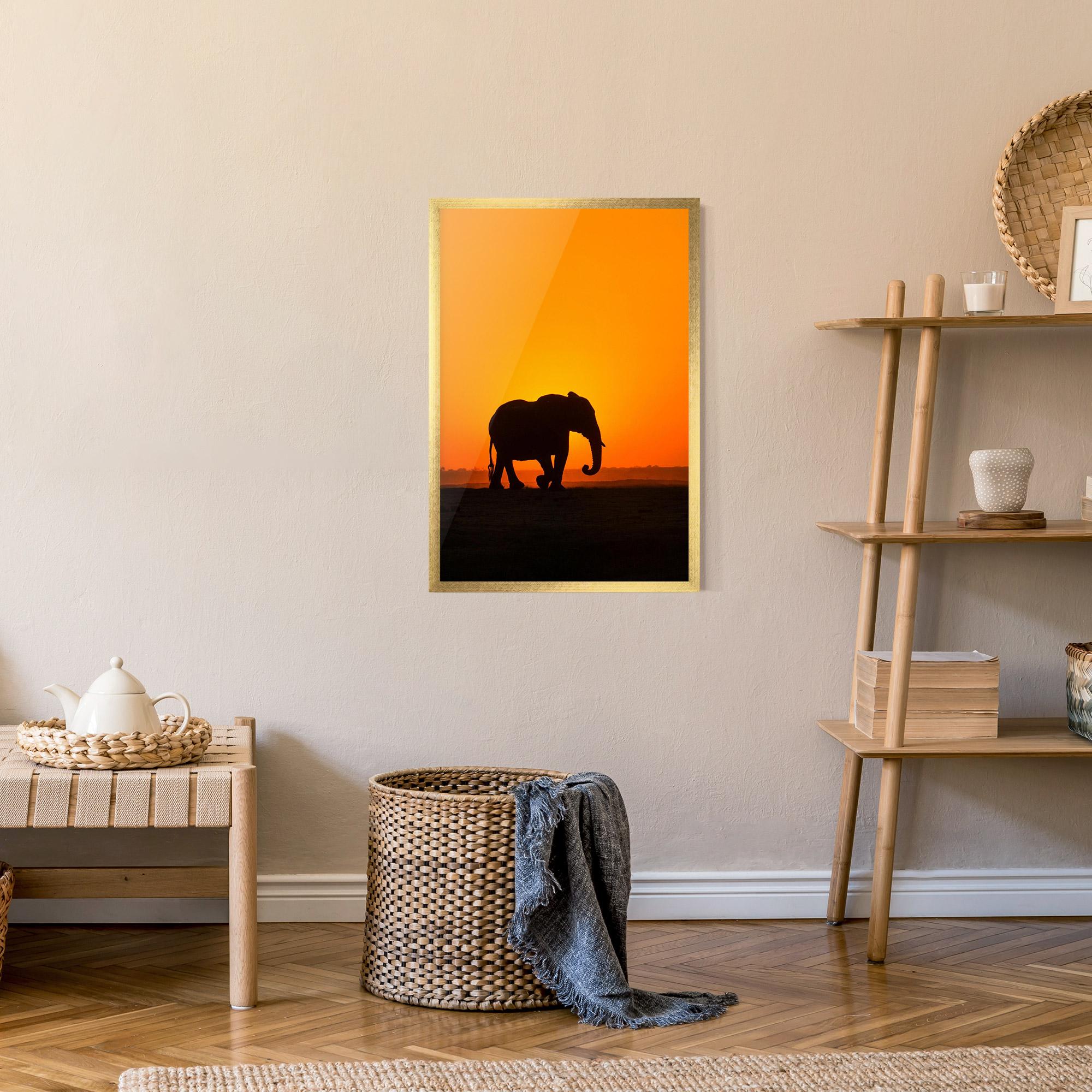 Keretezett Poszter Beautiful Elephant mockup 9