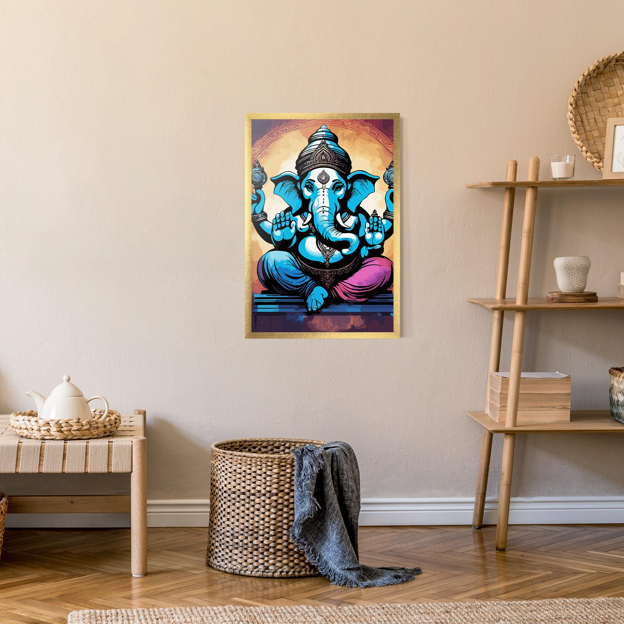 Keretezett Poszter Colorful Chaturthi mockup 9