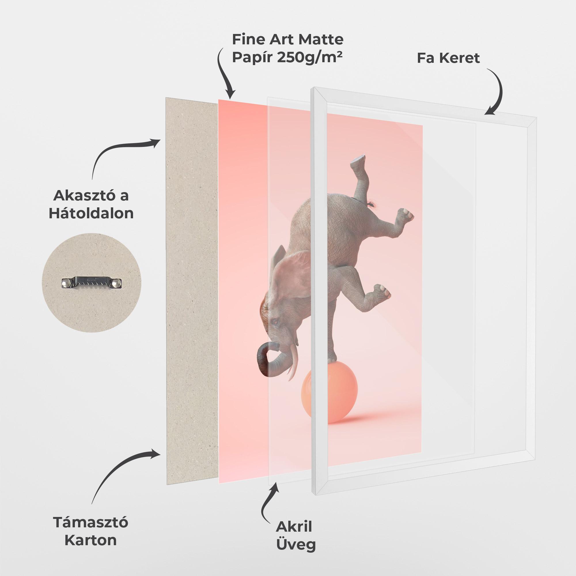 Keretezett Poszter Ball Elephant mockup 1