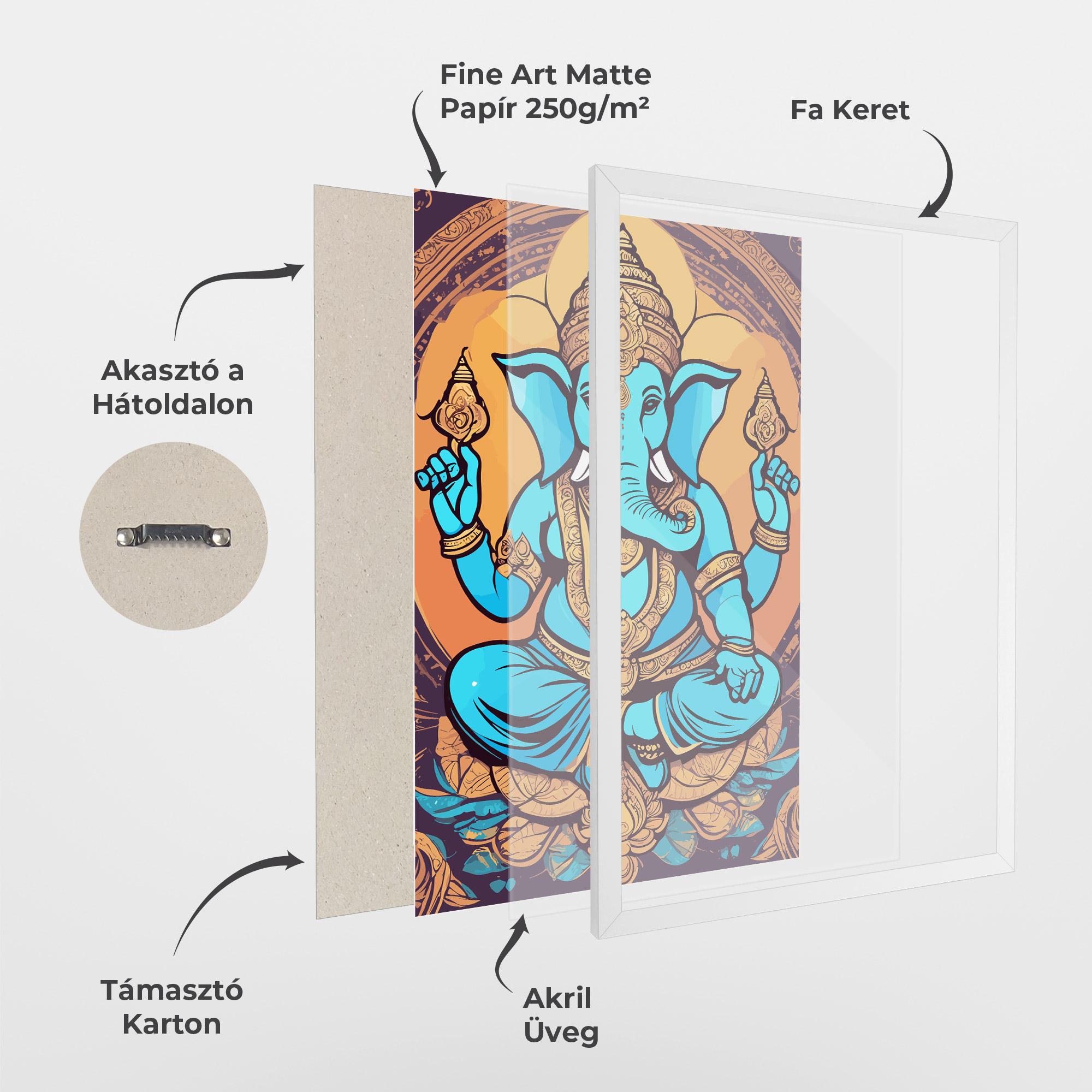 Keretezett Poszter Blue Elephant mockup 1